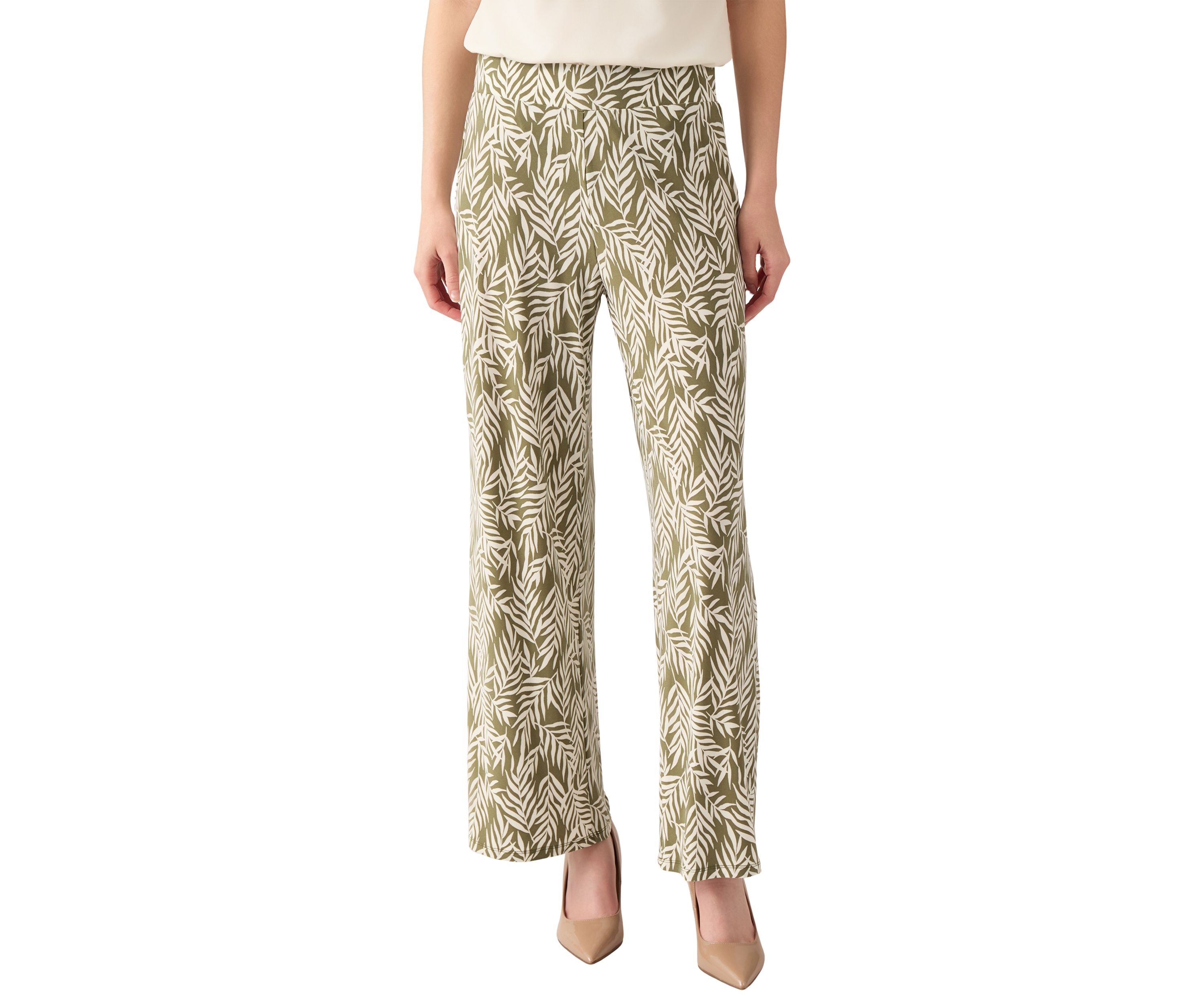 Womens Pull On Wide Ankle Pants