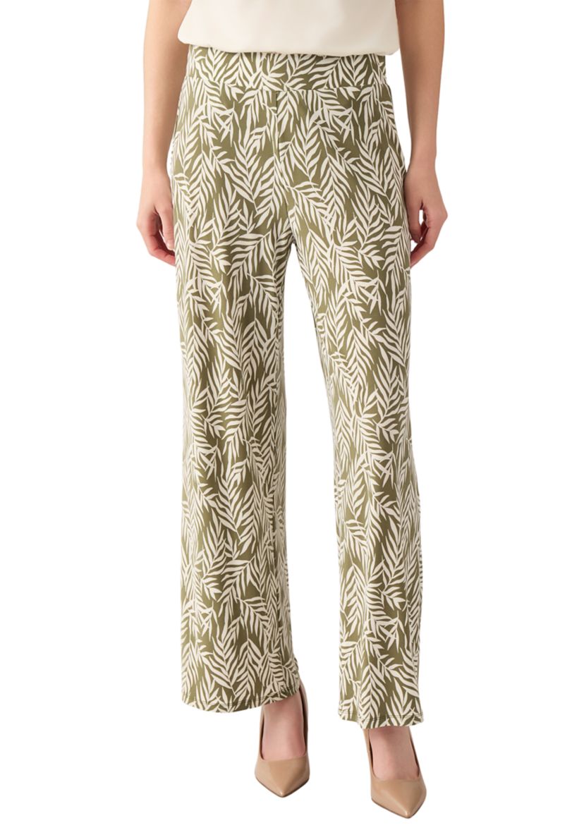 Womens Pull On Wide Ankle Pants