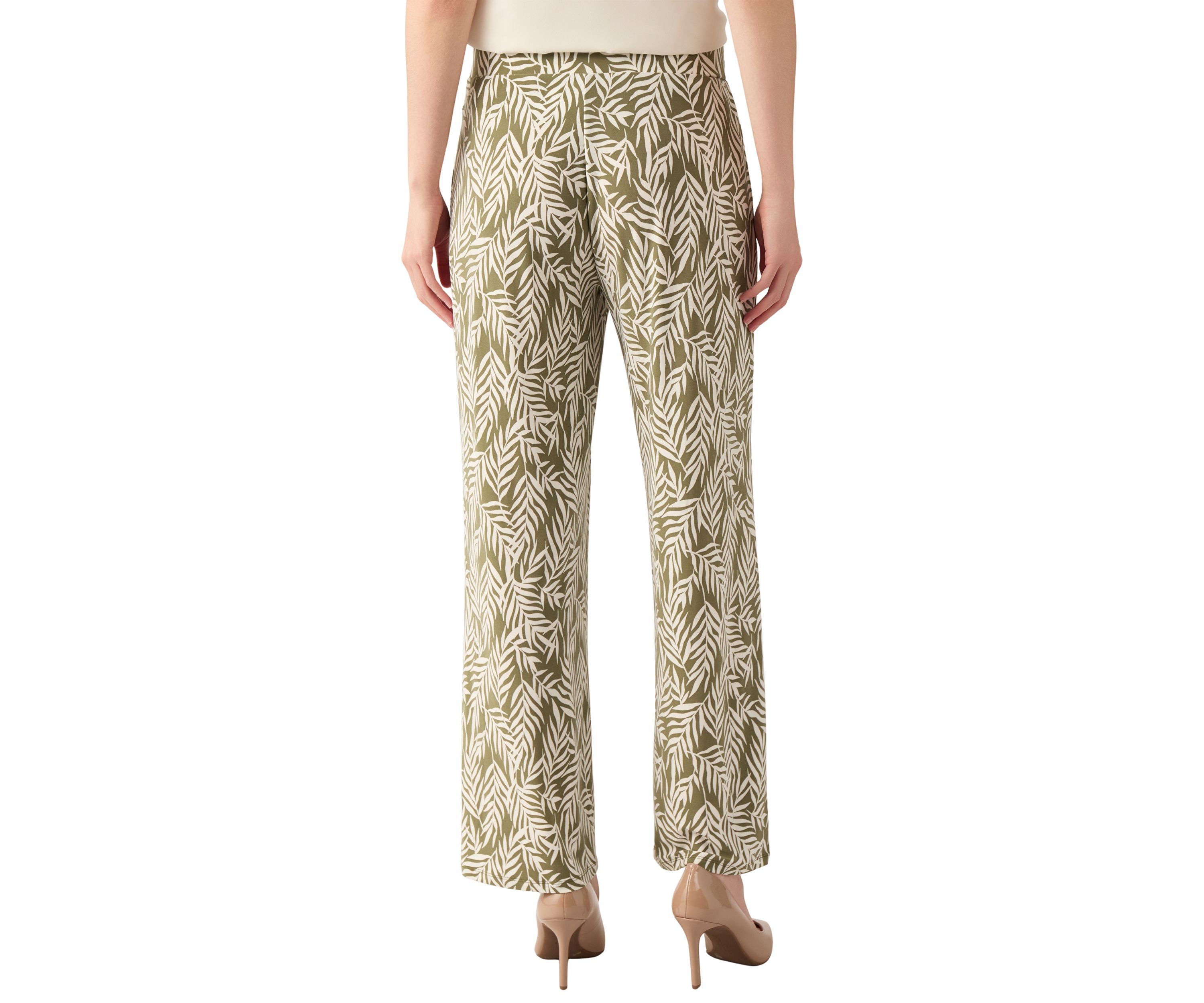 Womens Pull On Wide Ankle Pants