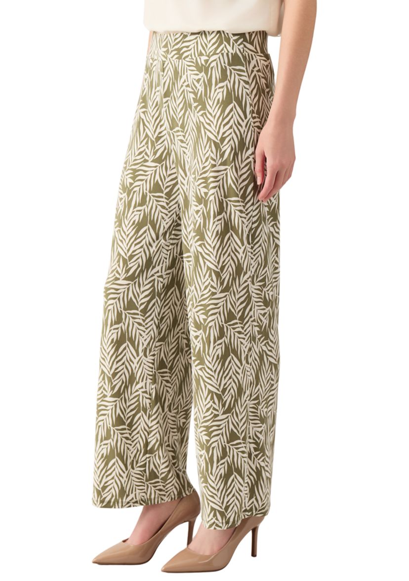 Womens Pull On Wide Ankle Pants