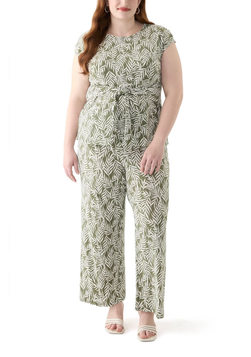 Plus Size Wide Leg Ankle Pants
