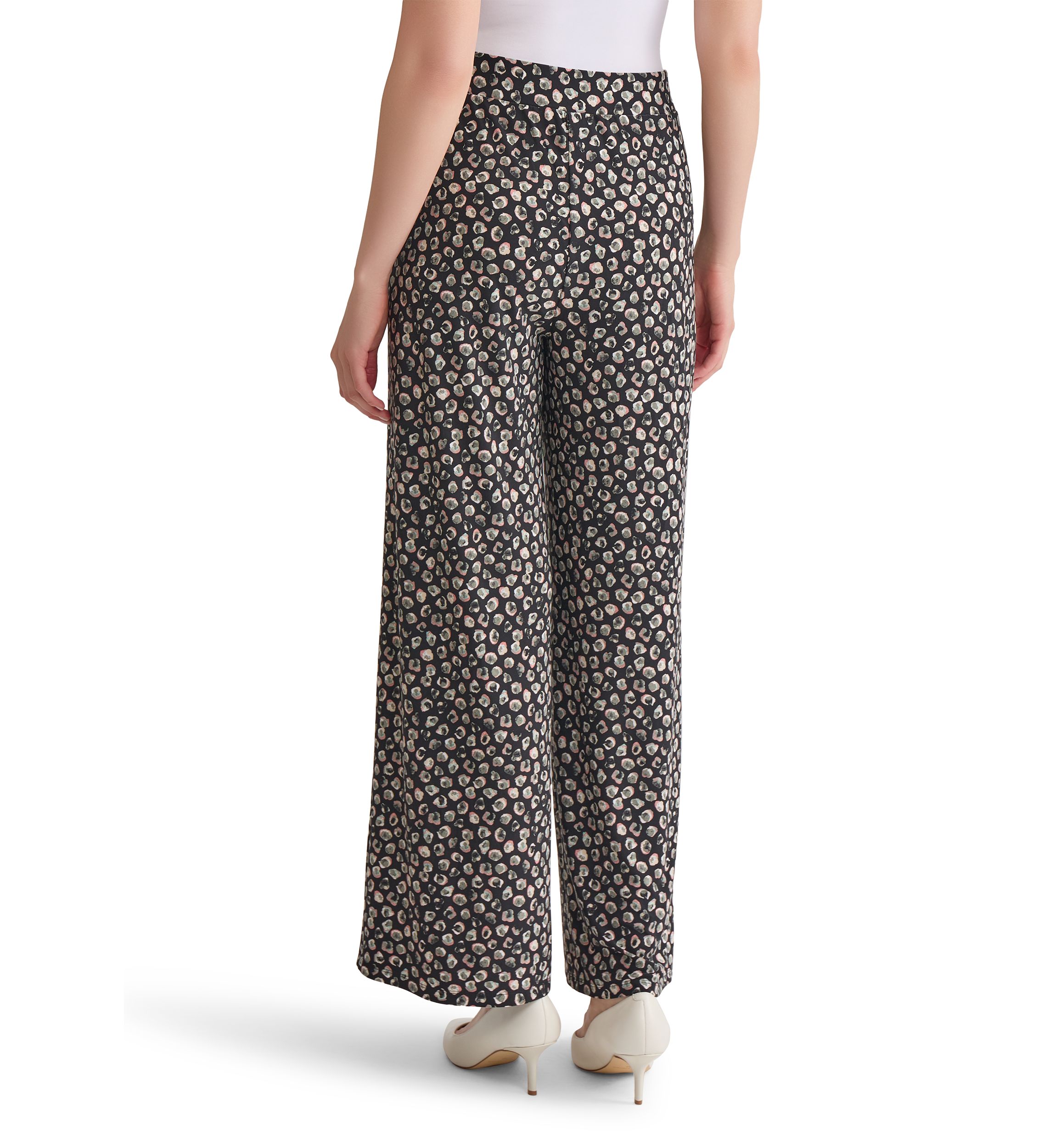 Womens Printed Pull On Knit Ankle Pants