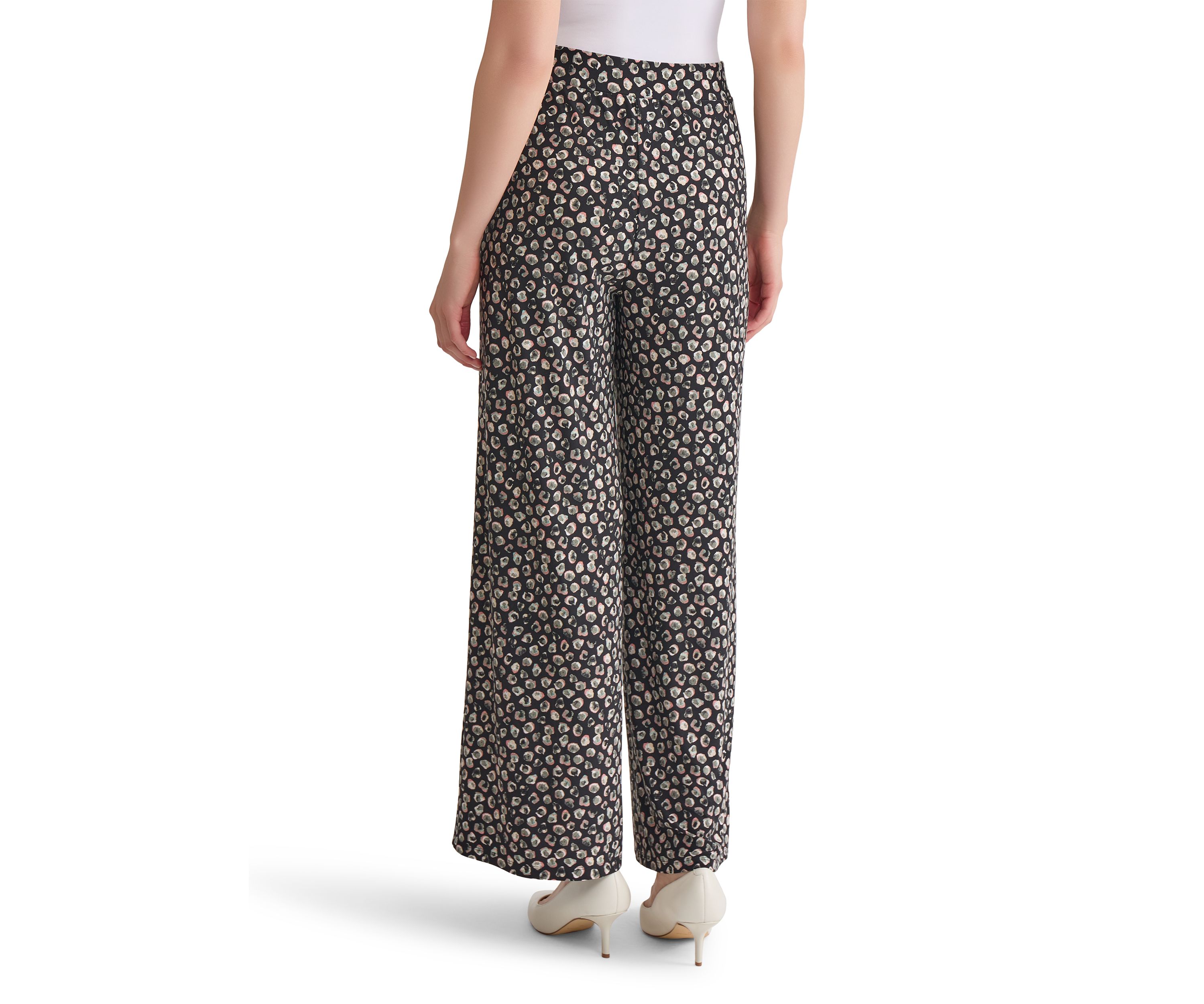 Womens Printed Pull On Knit Ankle Pants