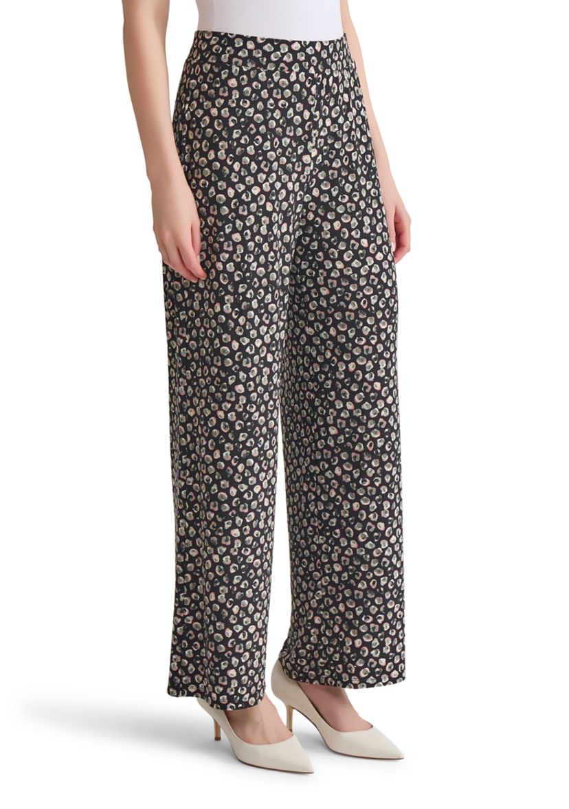 Womens Printed Pull On Knit Ankle Pants