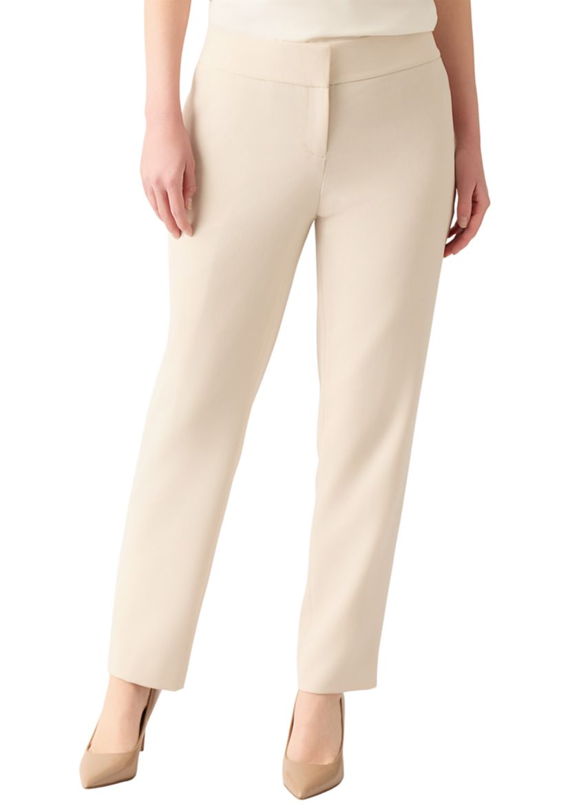 Womens Fly Front Slim Pants