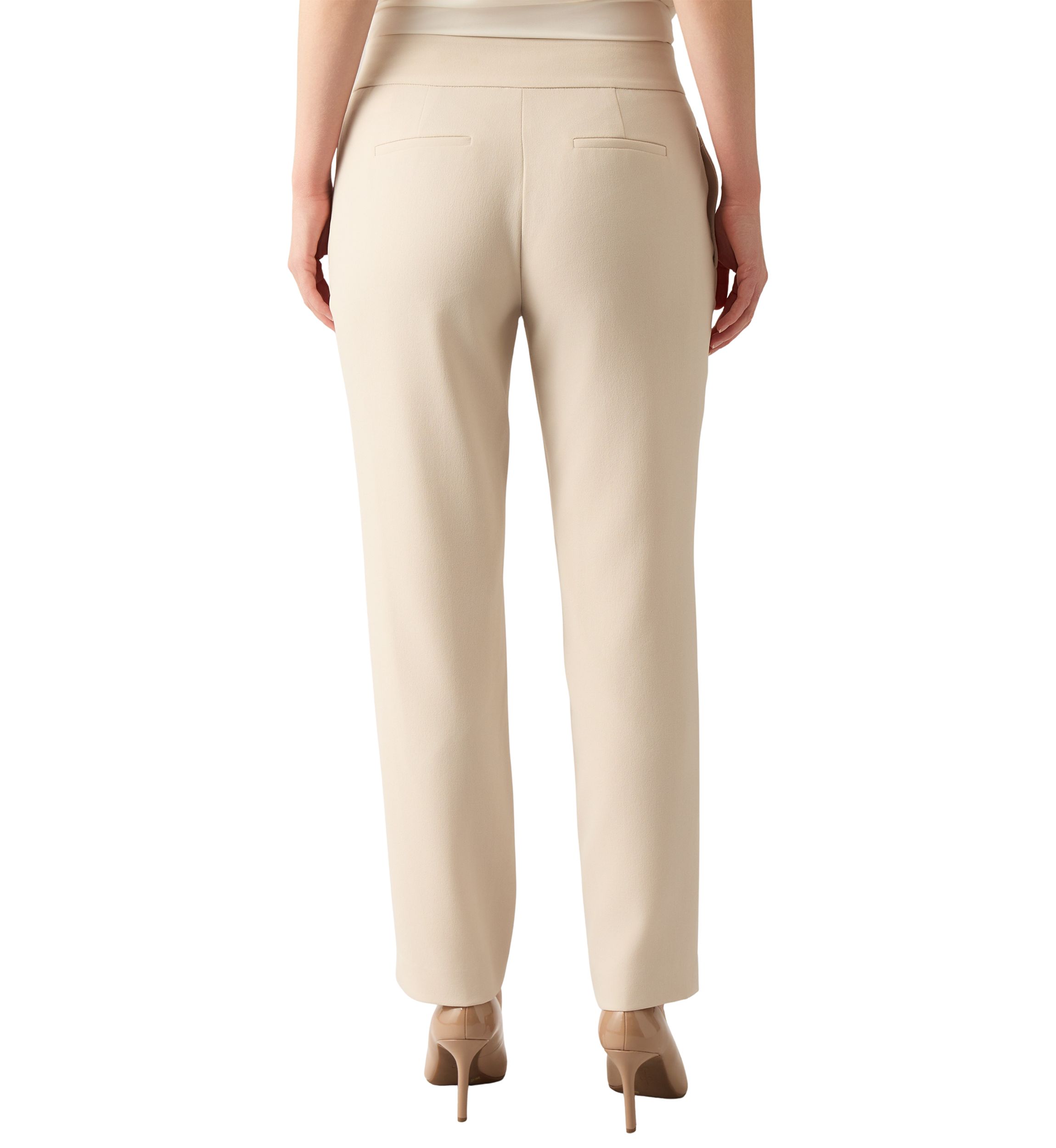 Womens Fly Front Slim Pants
