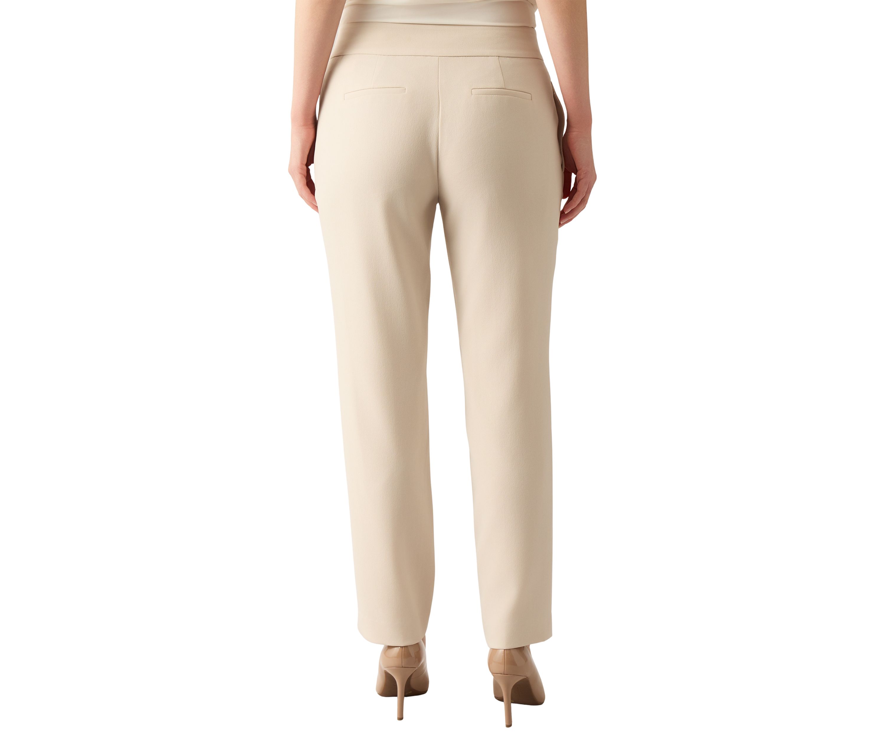 Womens Fly Front Slim Pants