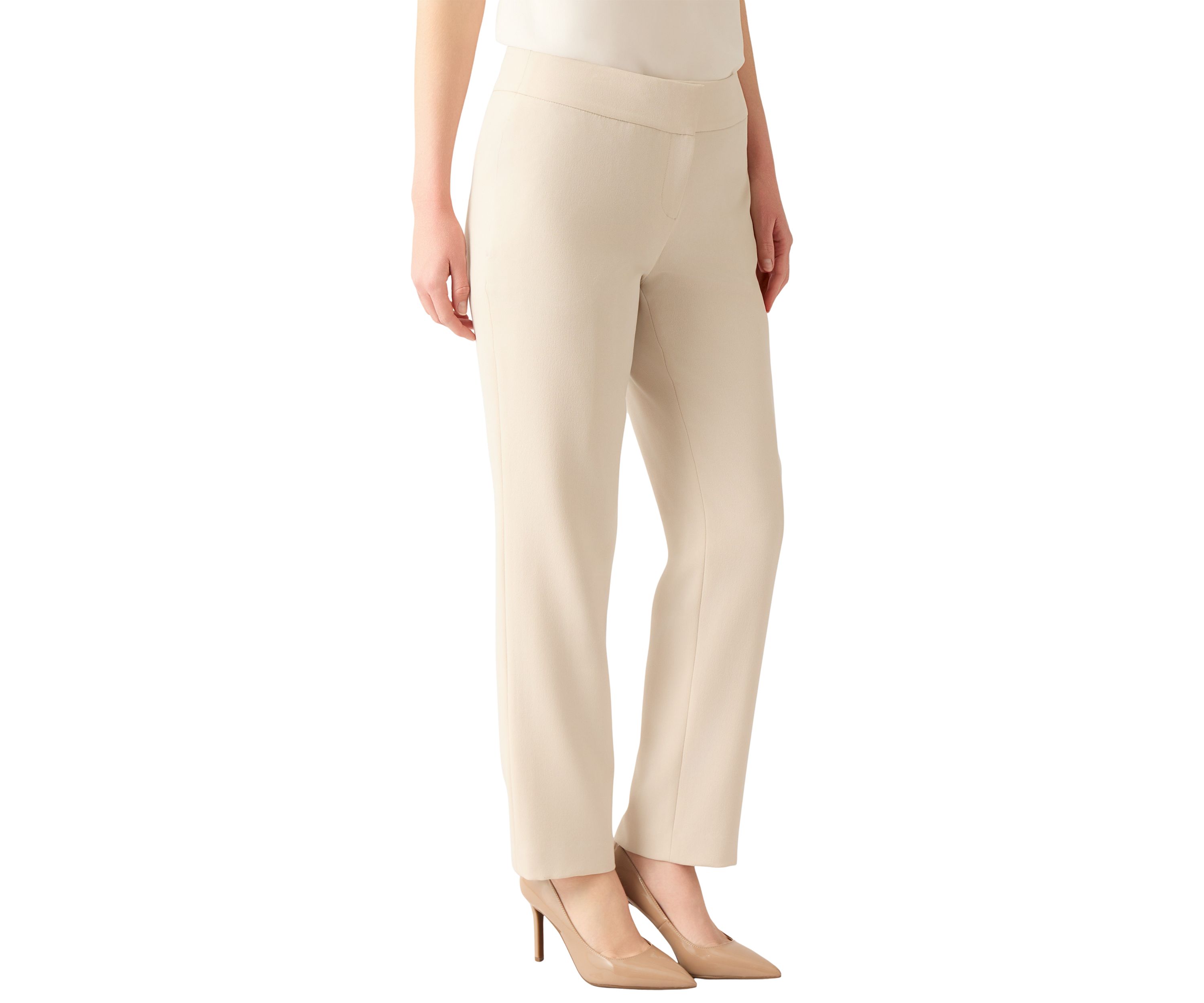 Womens Fly Front Slim Pants