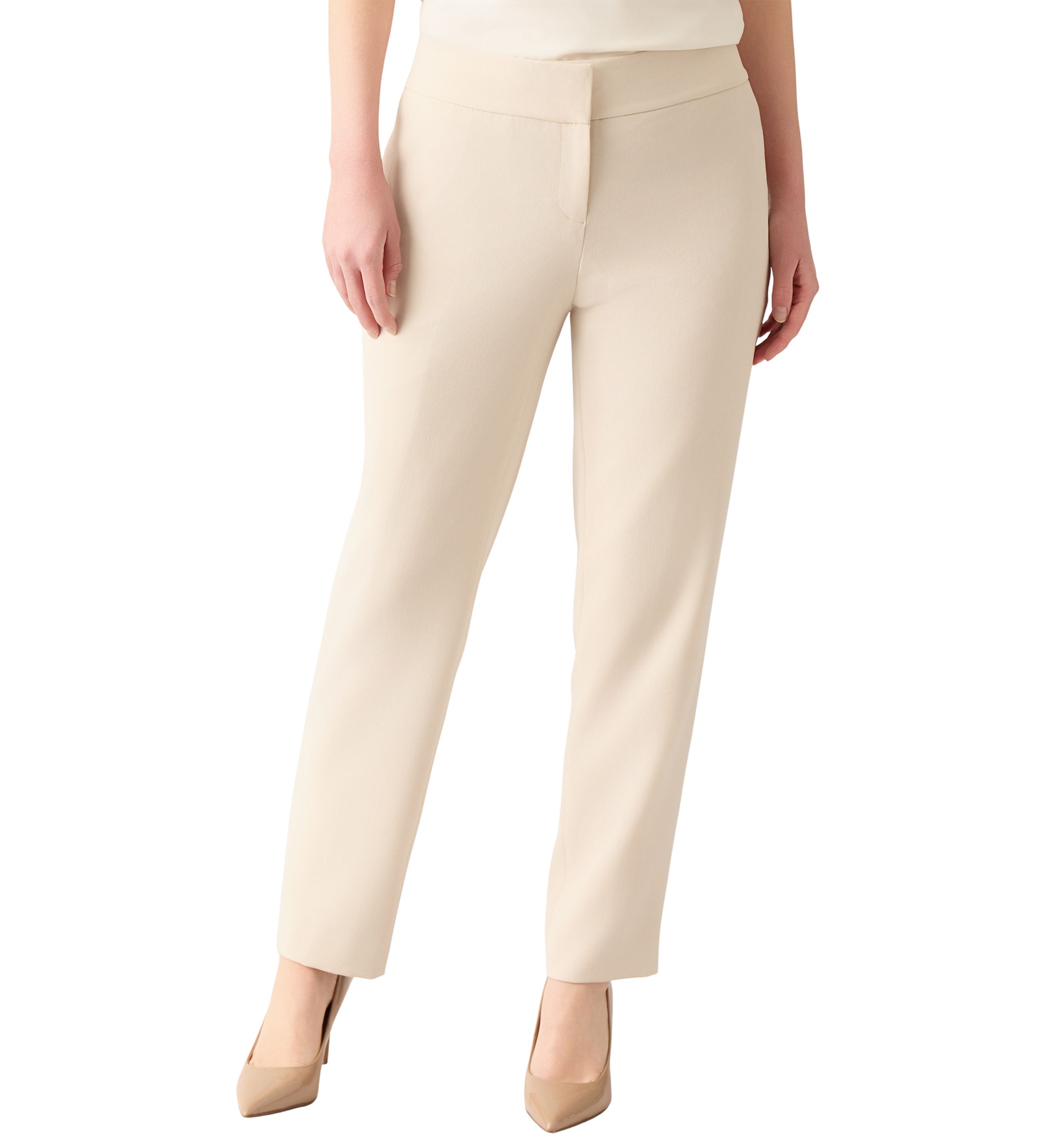 Petite Fly Front Slim Pants