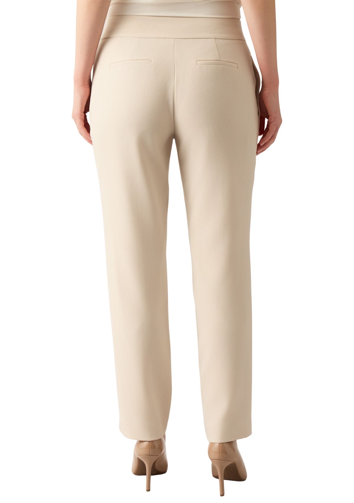 Petite Fly Front Slim Pants