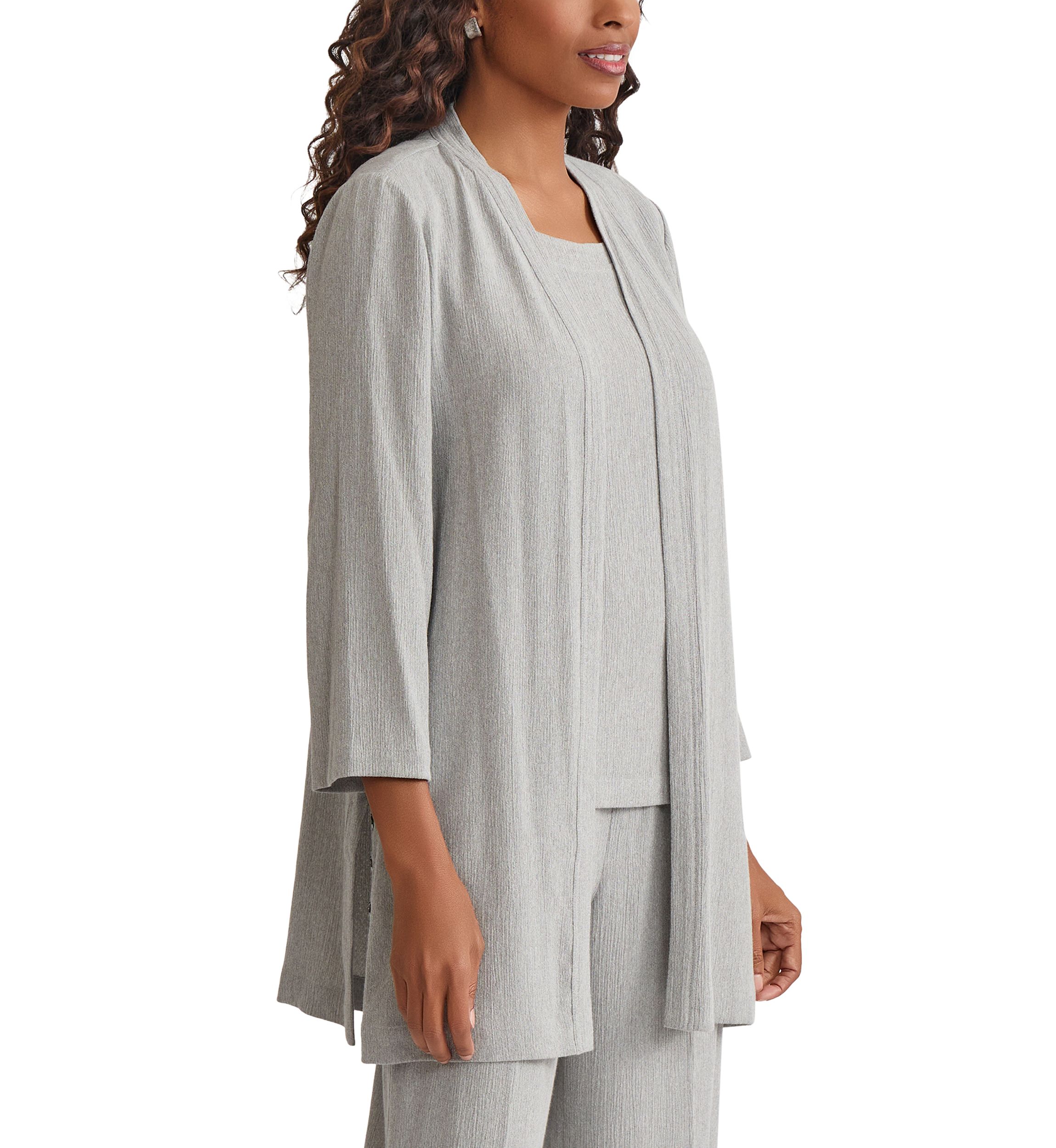 Womens Open Duster with Side Slits