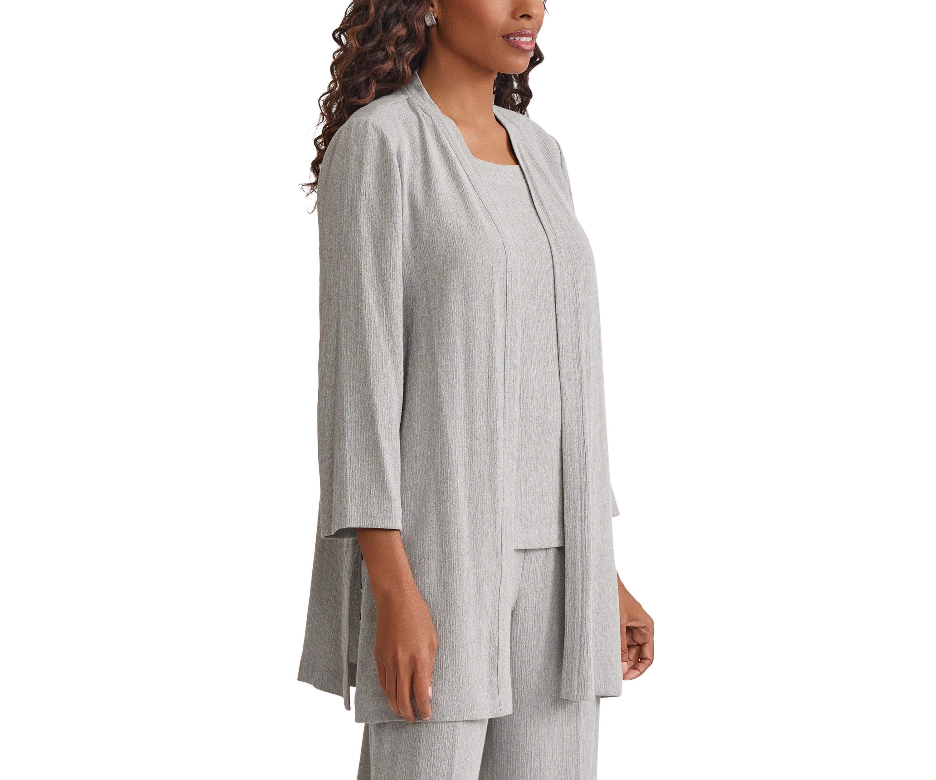 Womens Open Duster with Side Slits