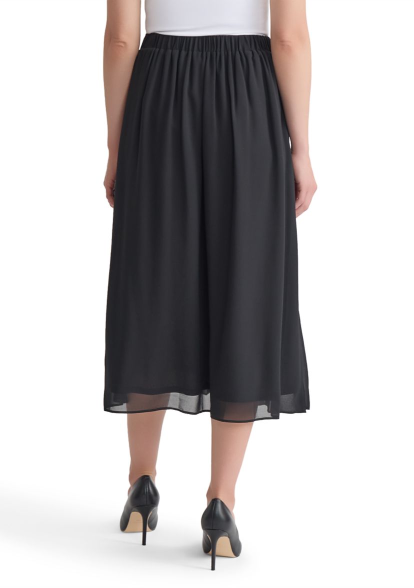 Womens Chiffon Pull On Pleated Skirt