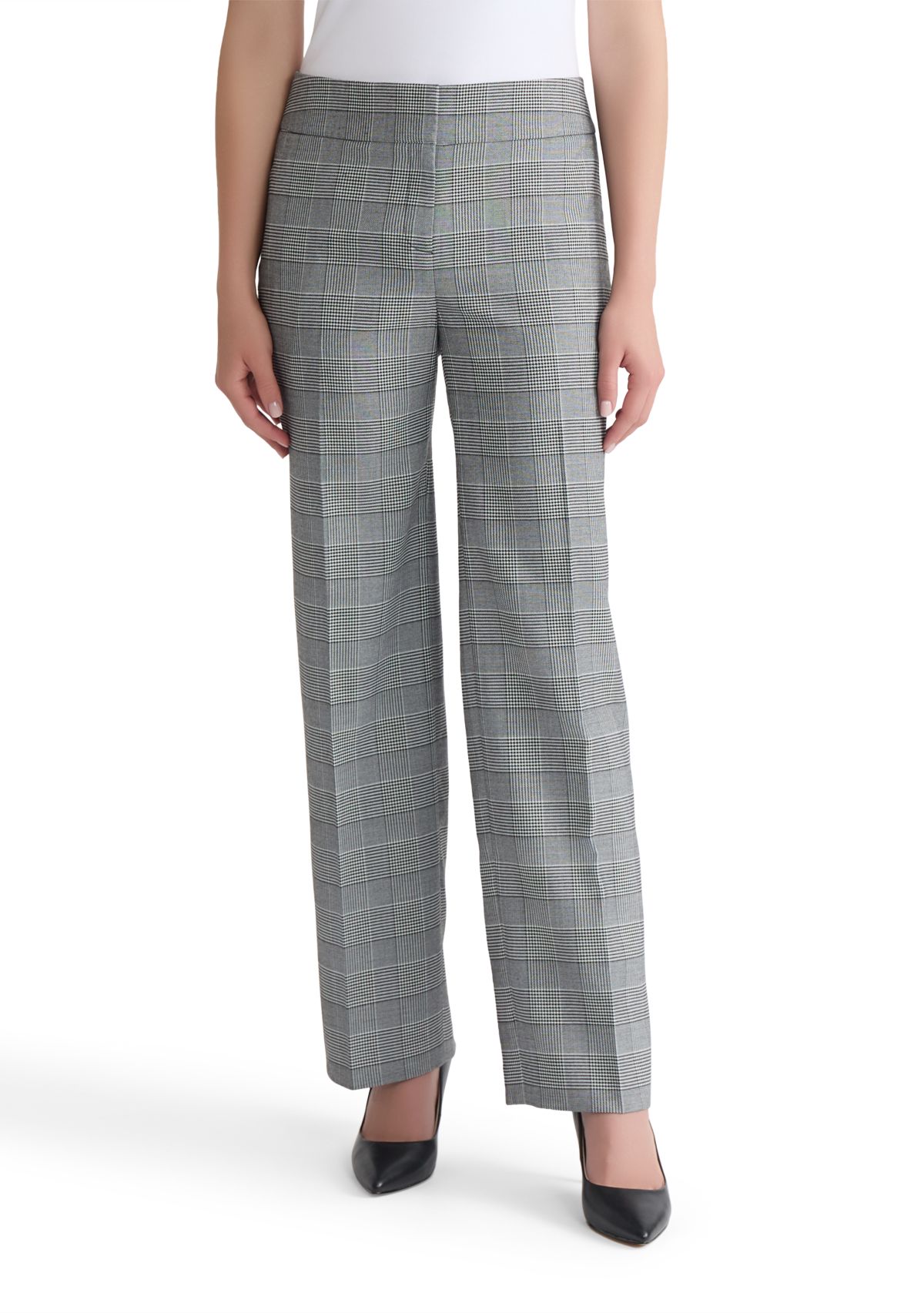 Womens Glen Plaid Wide Leg Pants