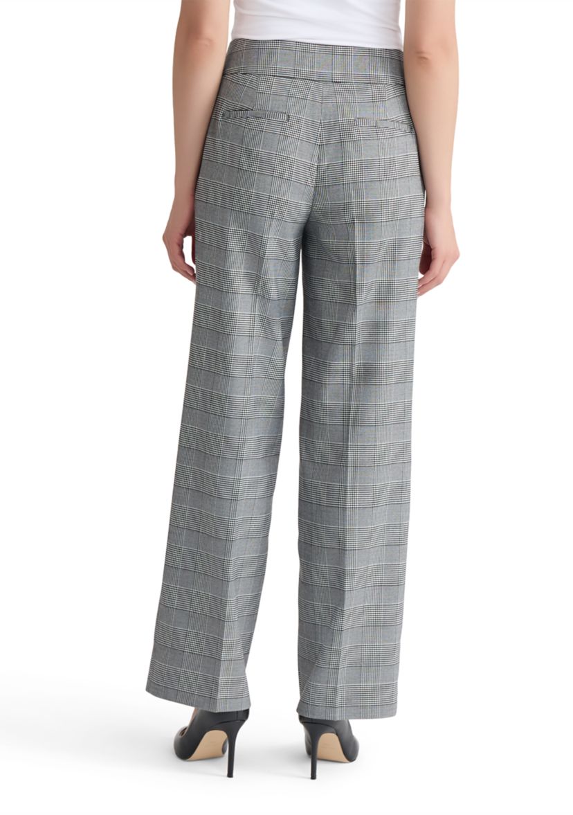 Womens Glen Plaid Wide Leg Pants