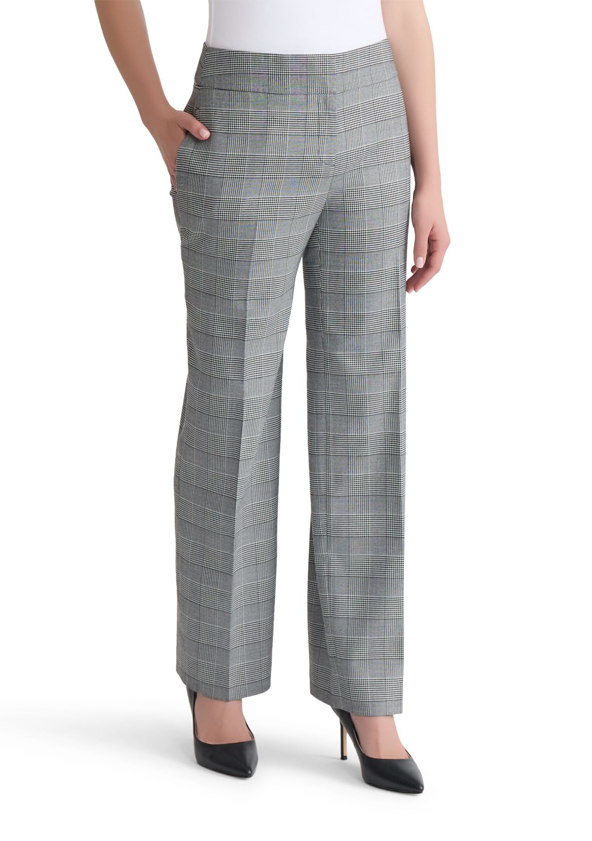Womens Glen Plaid Wide Leg Pants