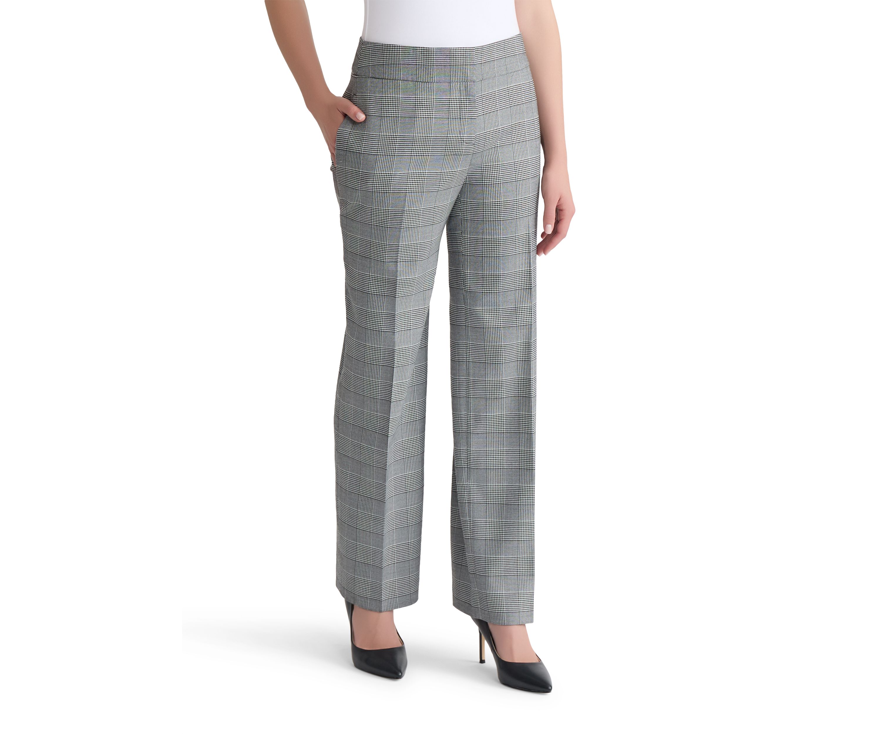 Womens Glen Plaid Wide Leg Pants