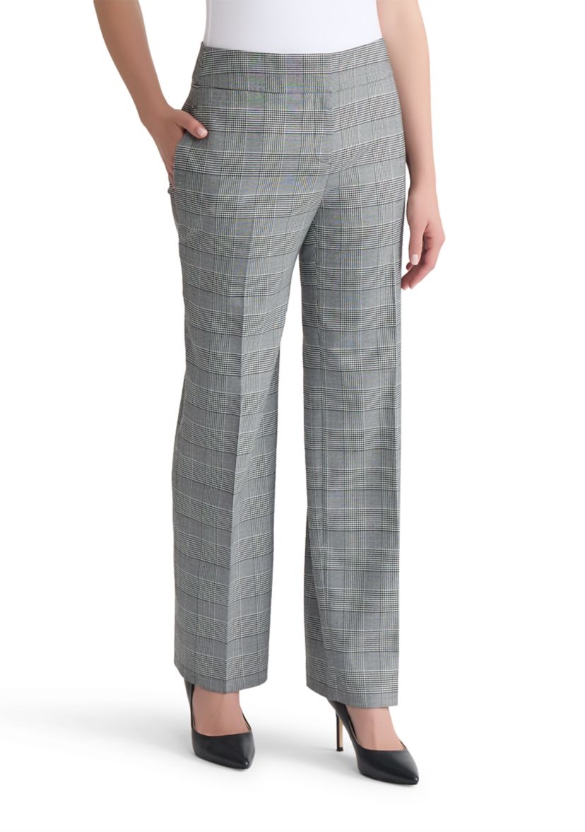 Womens Glen Plaid Wide Leg Pants
