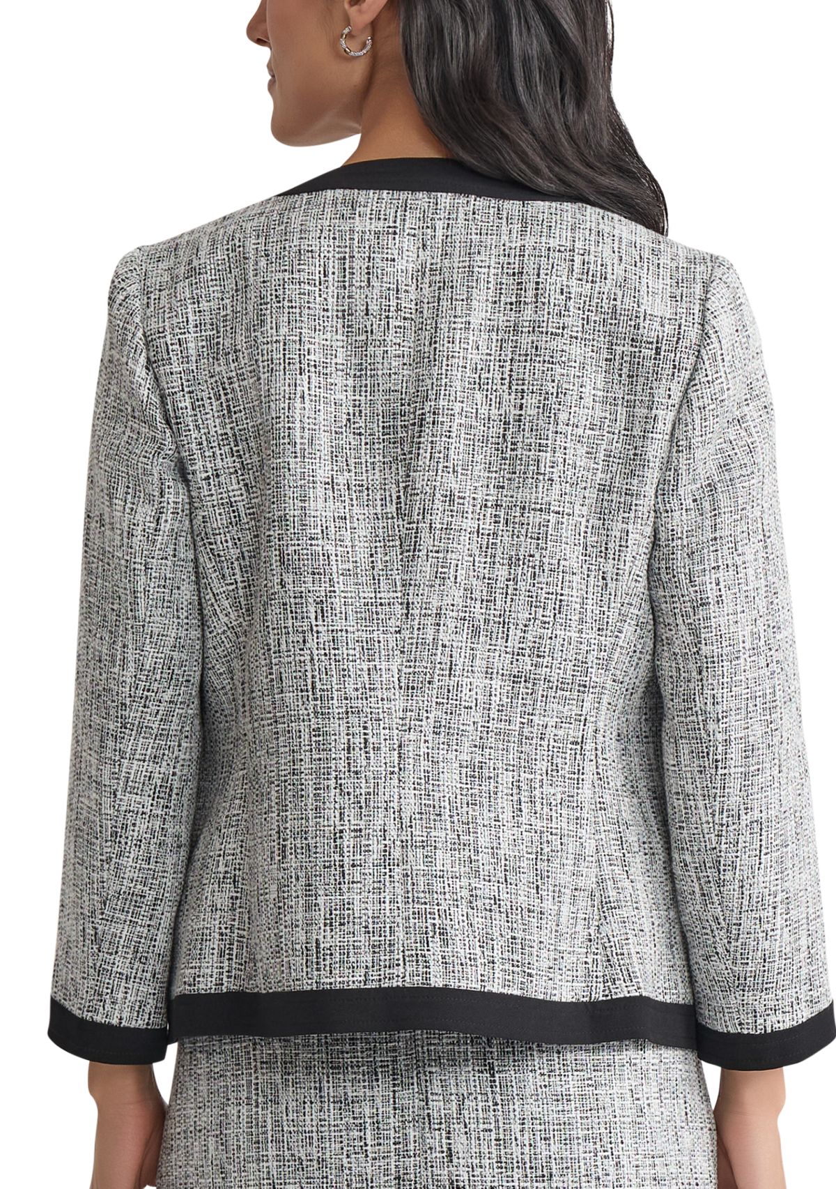 Womens Tweed Framed Cardigan Jacket