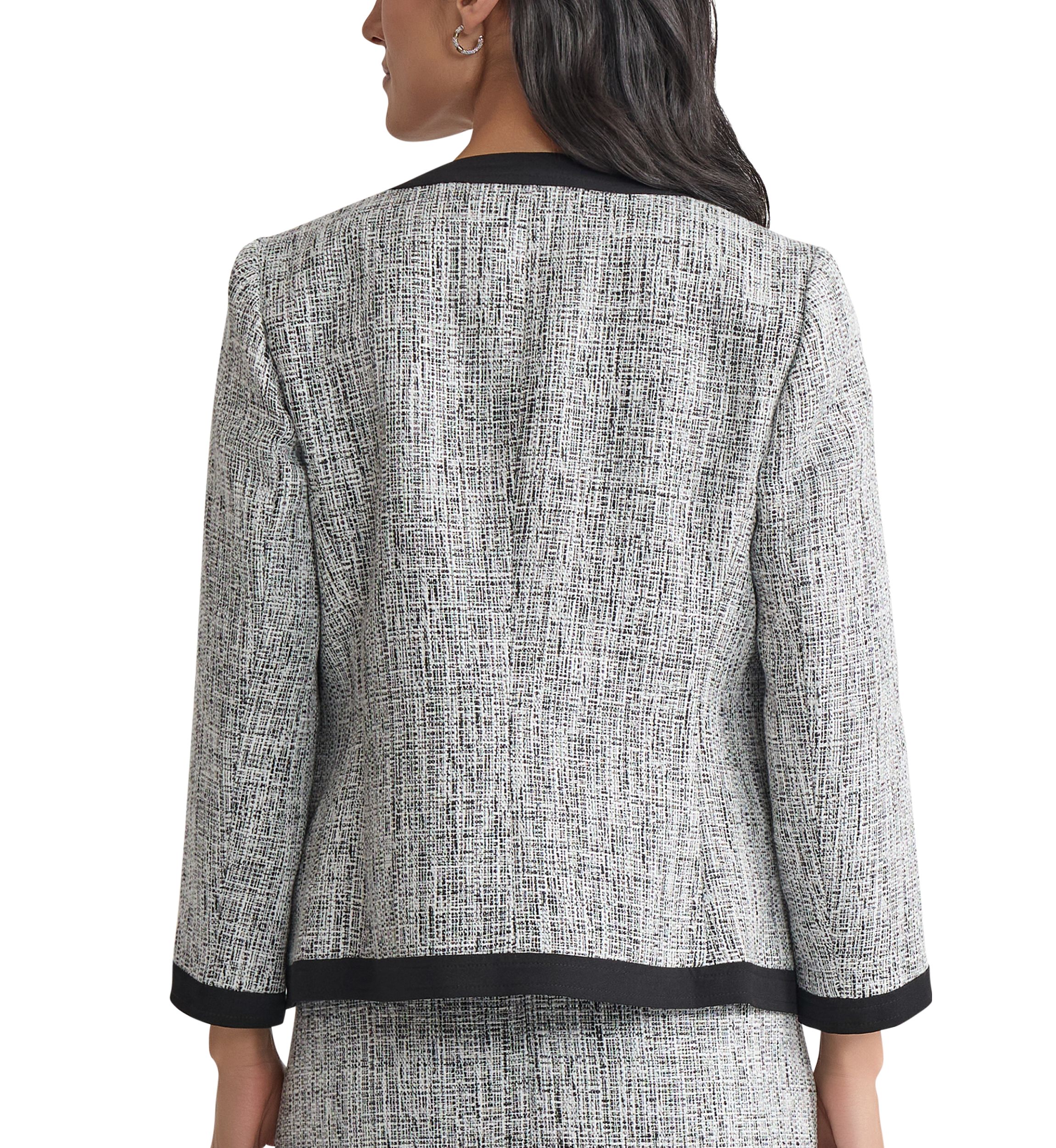 Womens Tweed Framed Cardigan Jacket