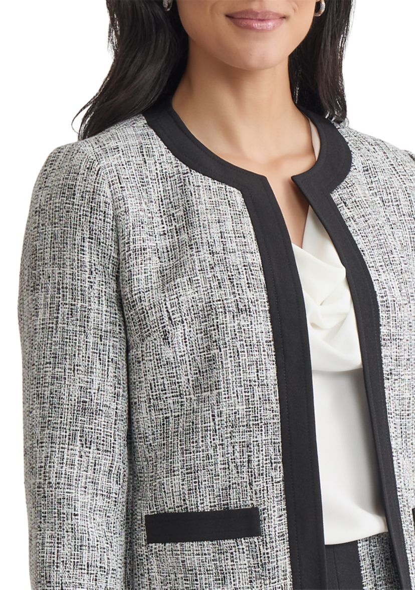 Womens Tweed Framed Cardigan Jacket