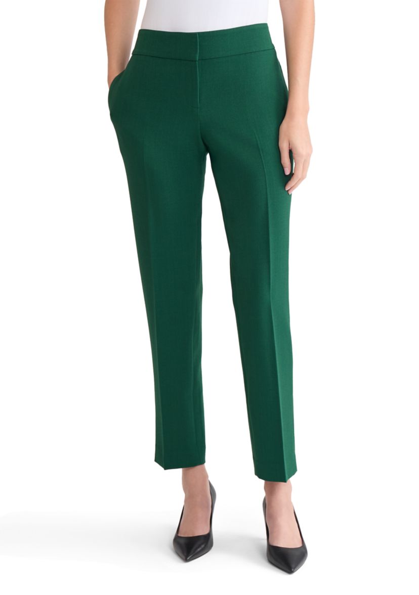 Womens Stretch Crepe Slim Pants 