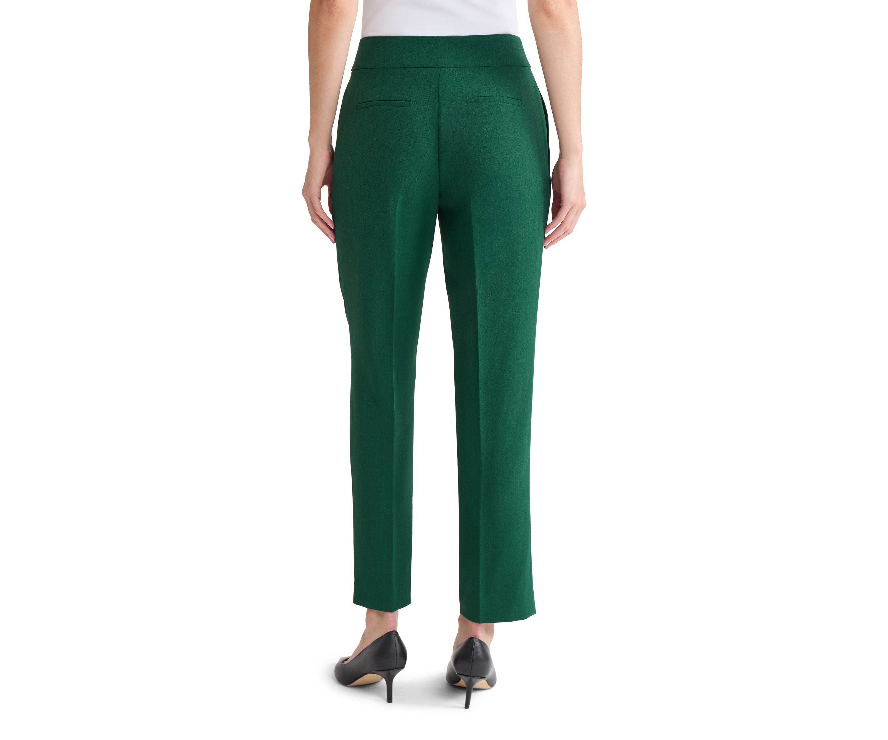 Womens Stretch Crepe Slim Pants 