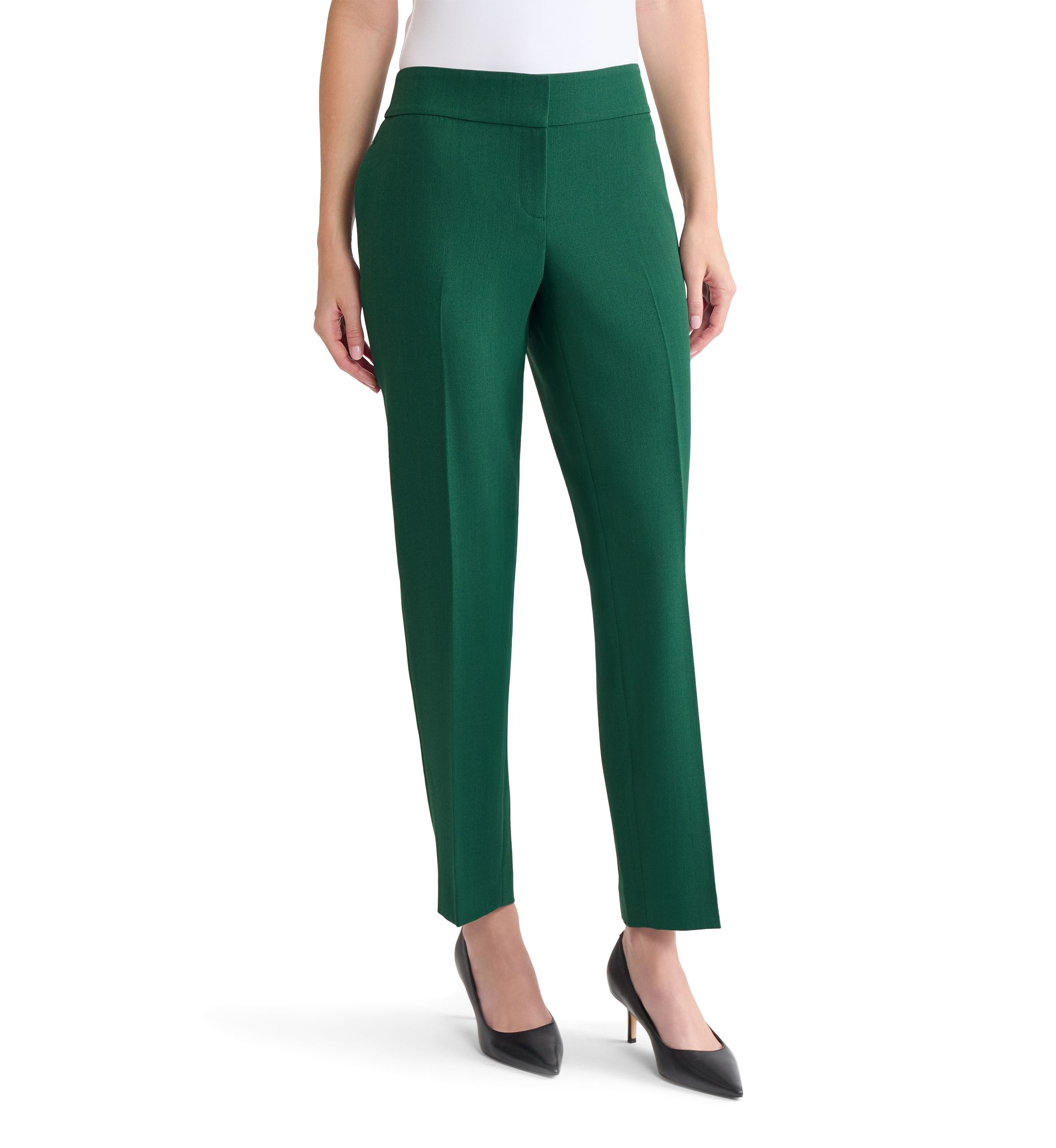 Womens Stretch Crepe Slim Pants 