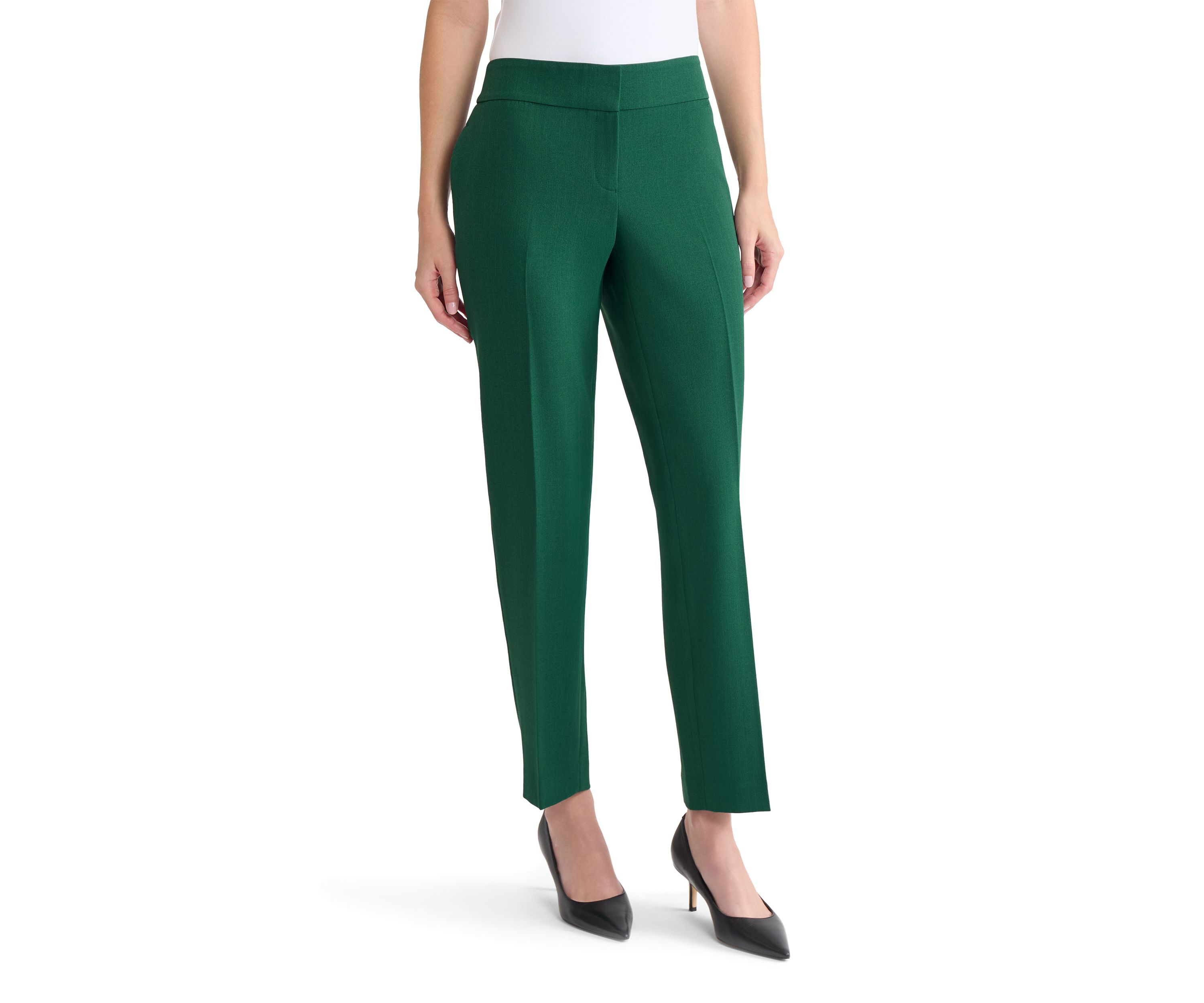 Womens Stretch Crepe Slim Pants 