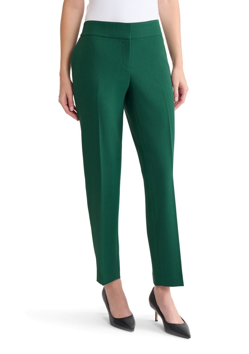 Womens Stretch Crepe Slim Pants 