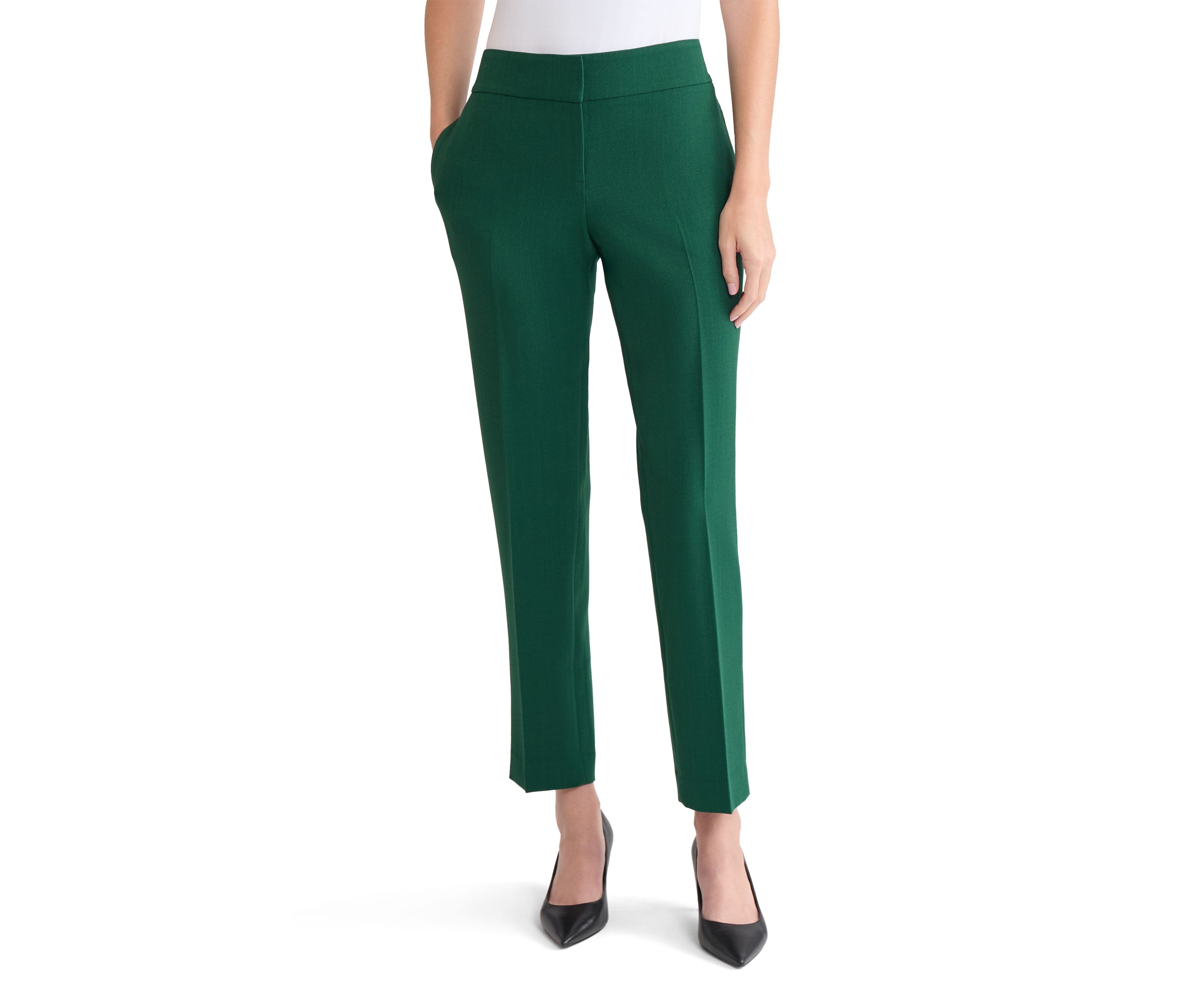 Petite  Stretch Crepe Slim Pants