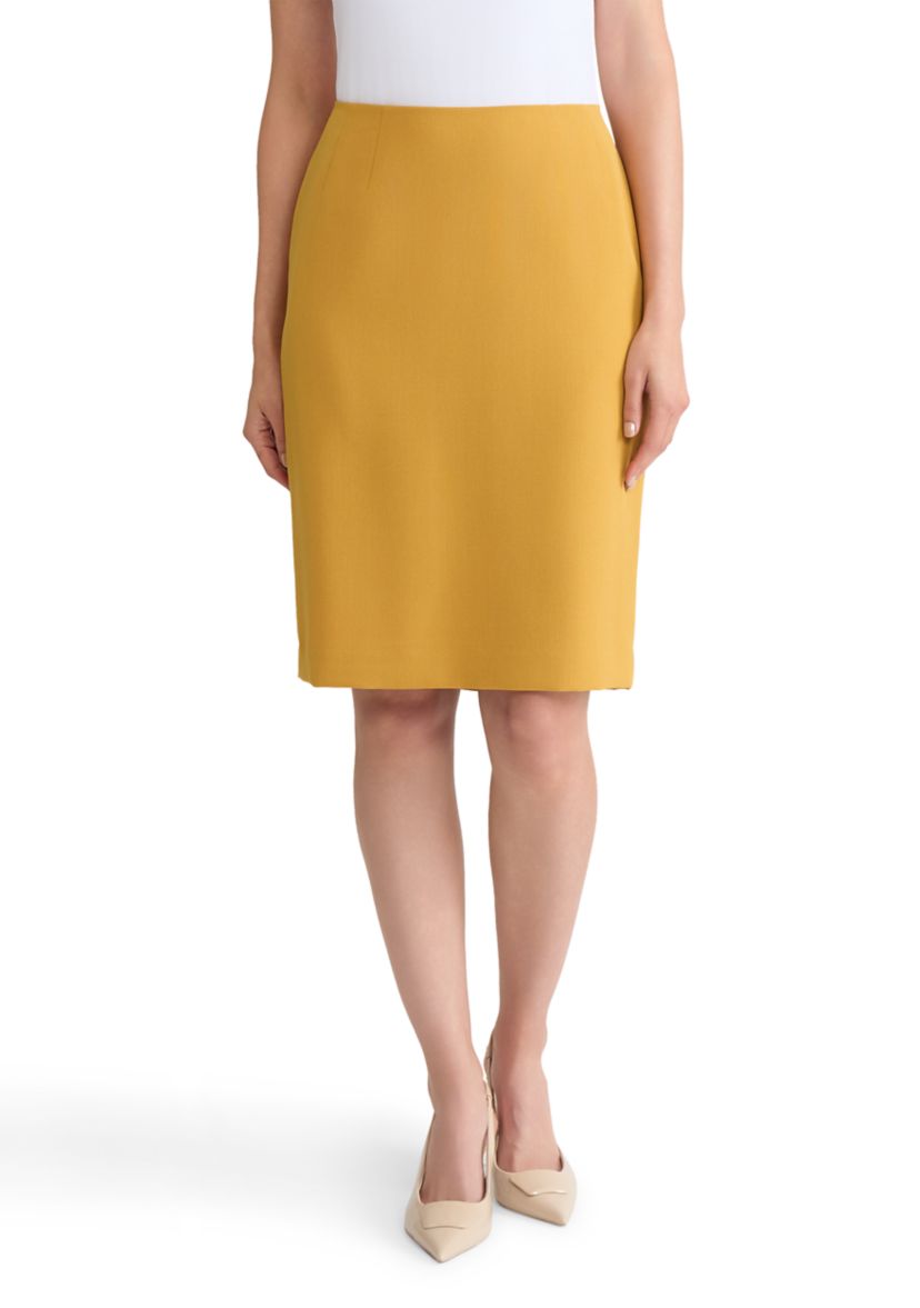 Womens Stretch Crepe Slim Skirt