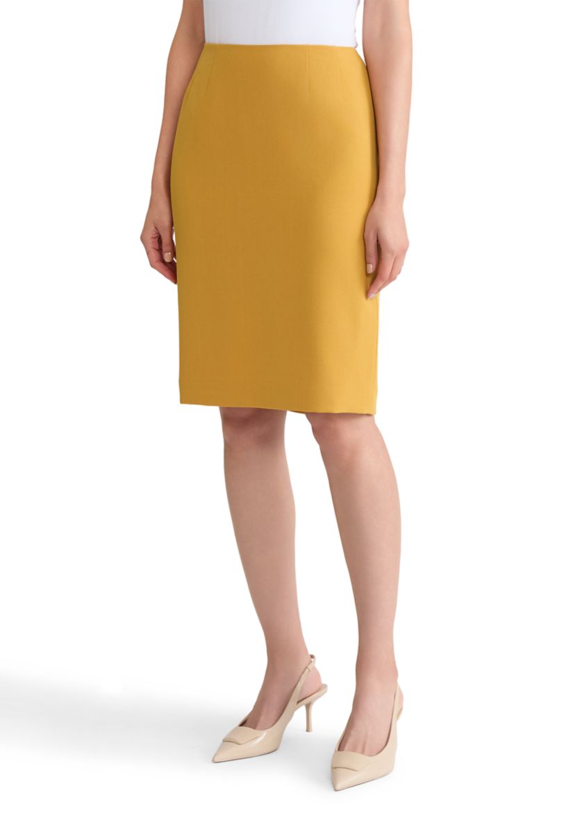 Womens Stretch Crepe Slim Skirt