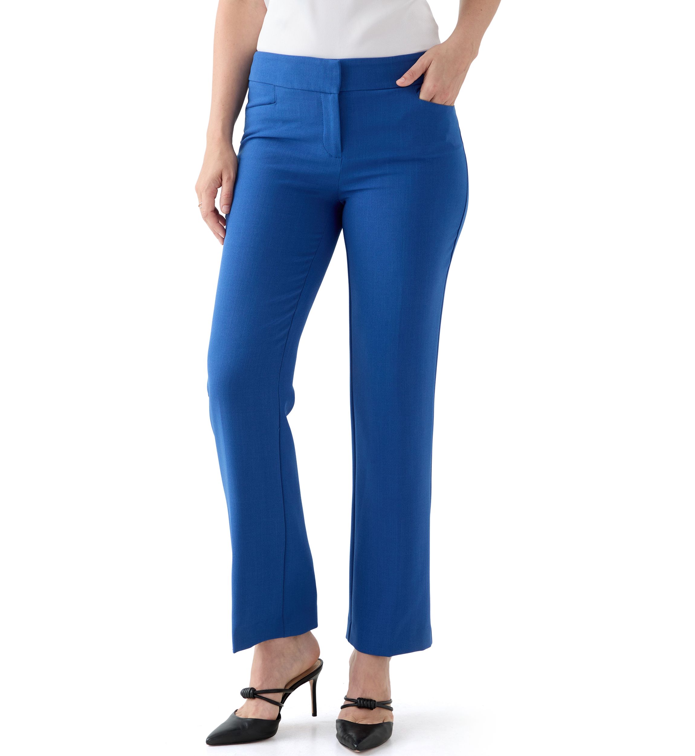 Womens Stretch Crepe L-Pocket Pants