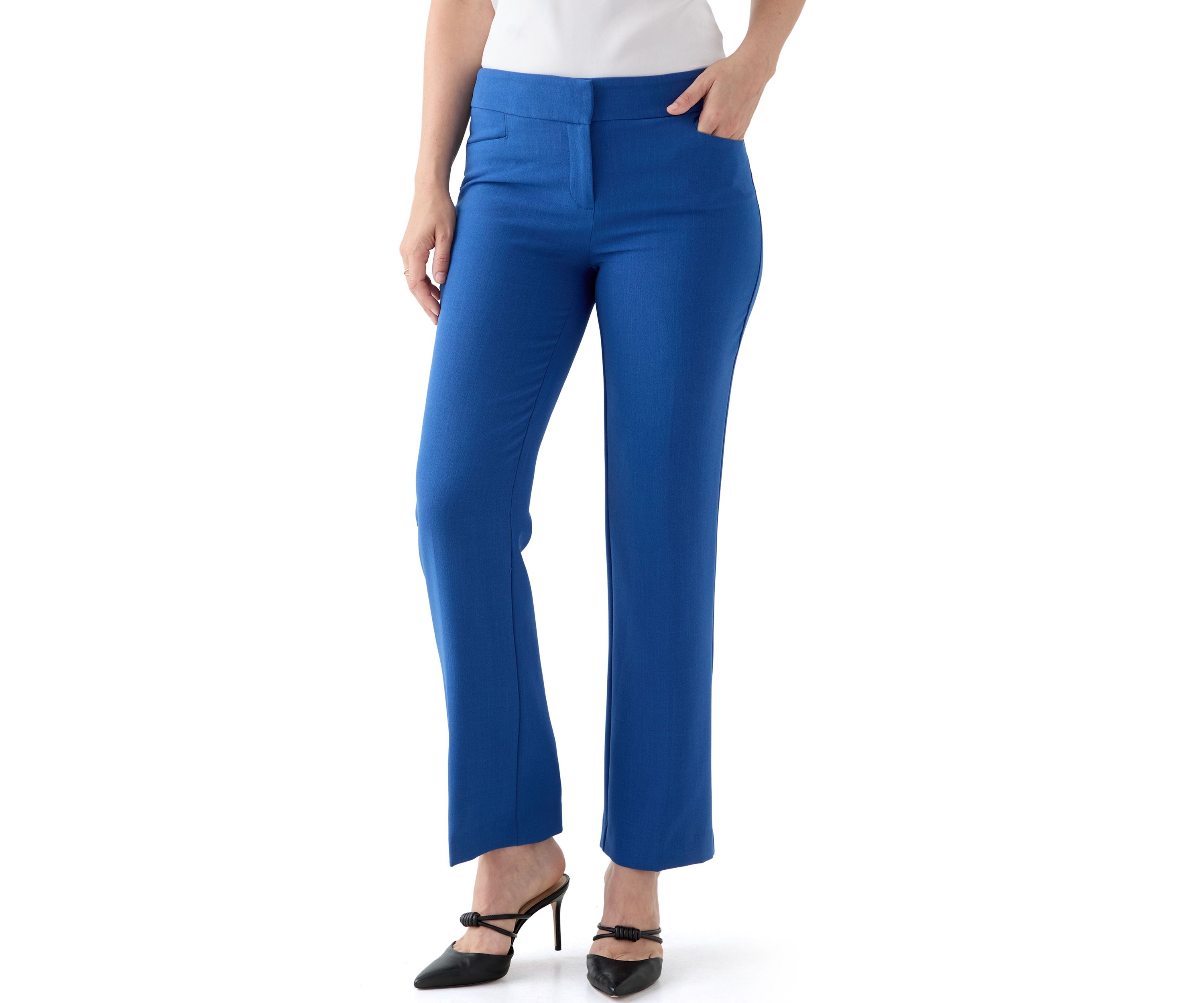 Womens Stretch Crepe L-Pocket Pants