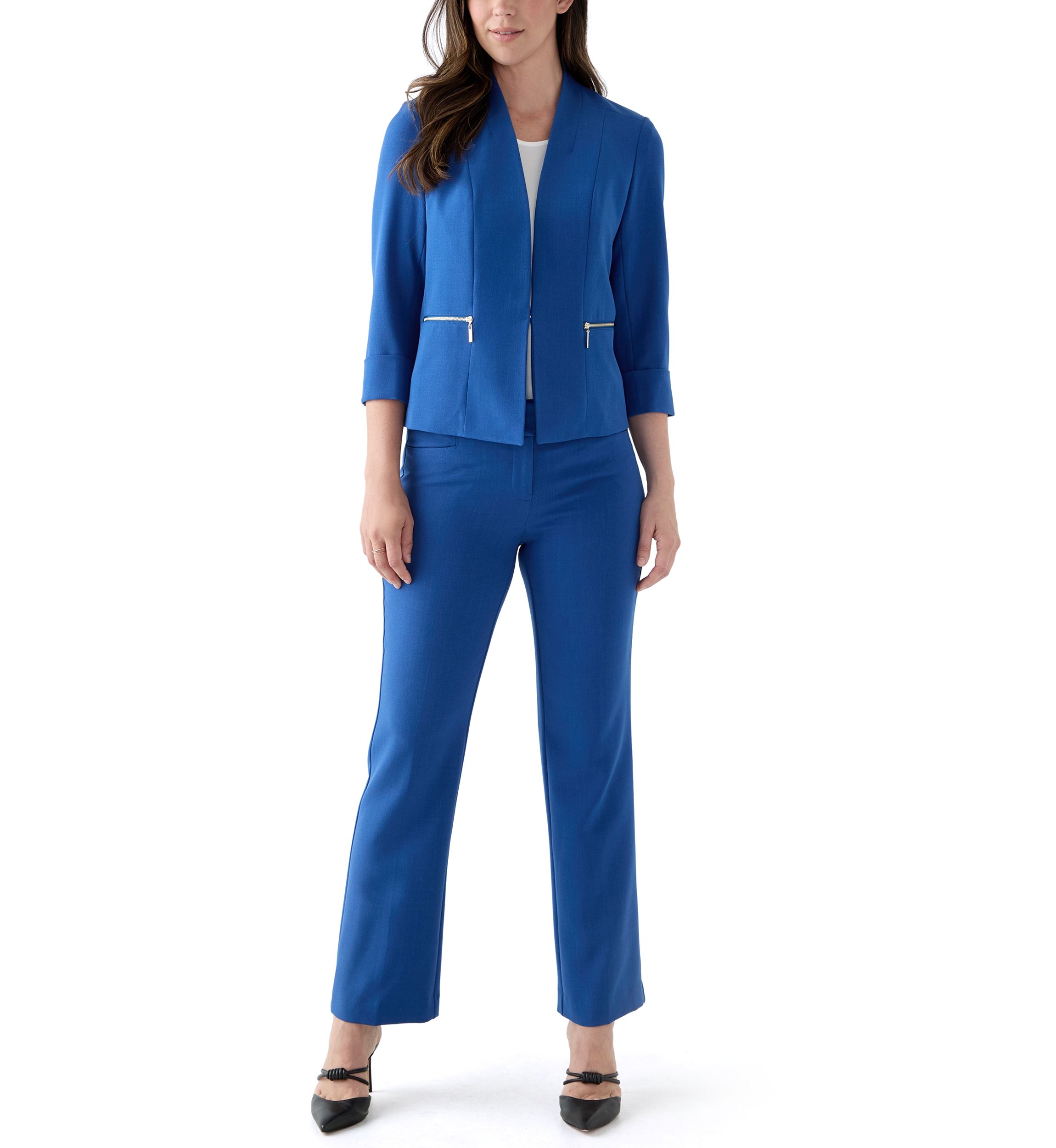 Womens Stretch Crepe L-Pocket Pants