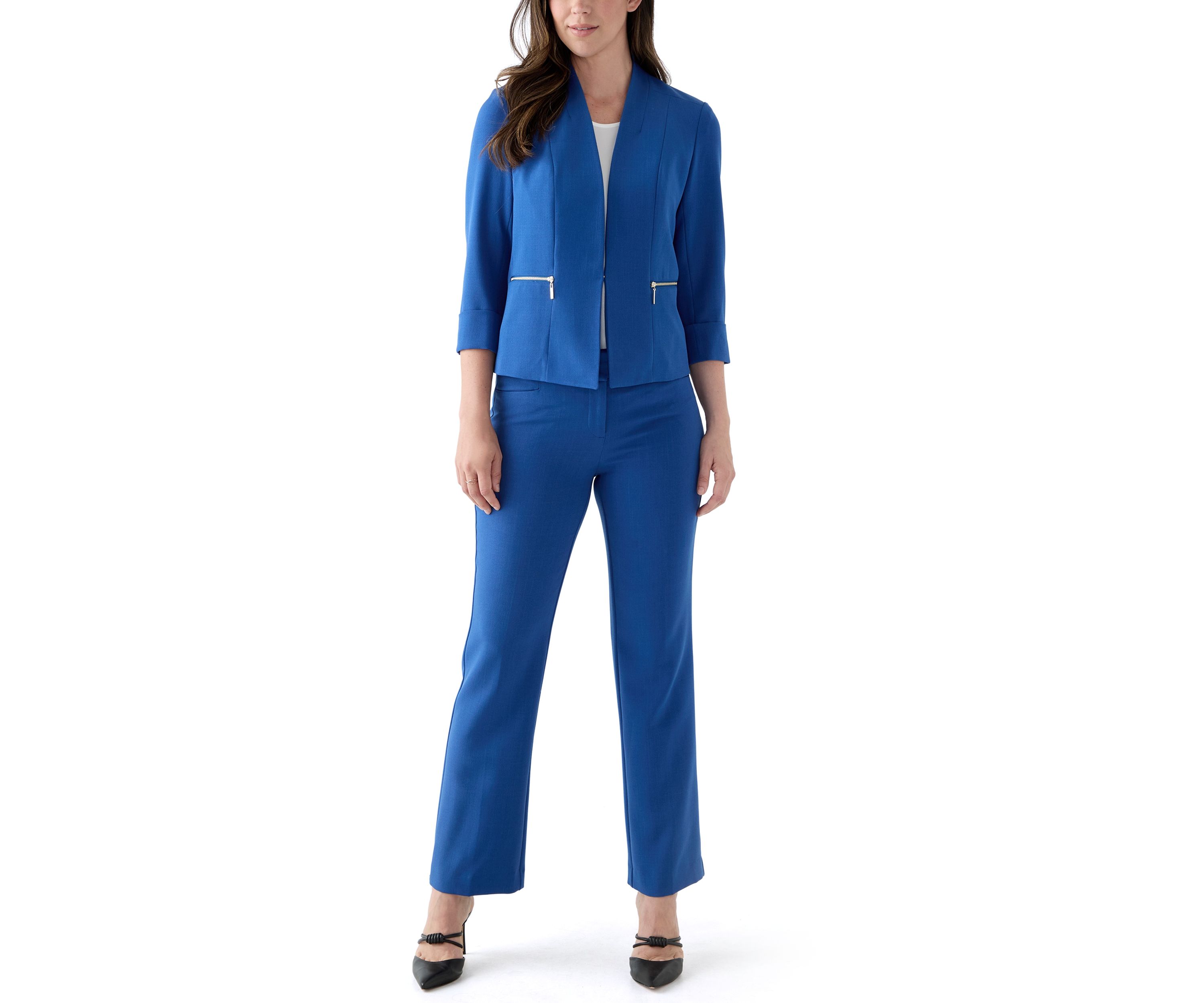 Womens Stretch Crepe L-Pocket Pants