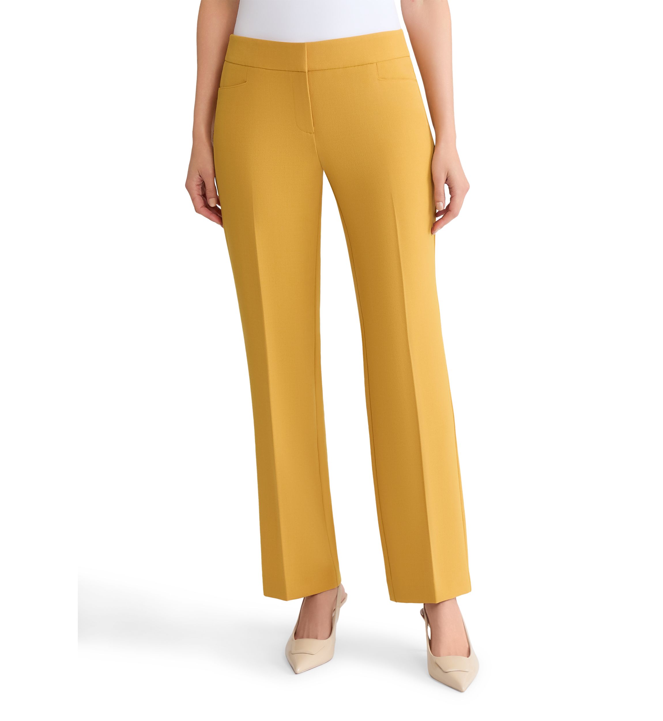 Petite Stretch Crepe L-Pocket Pants