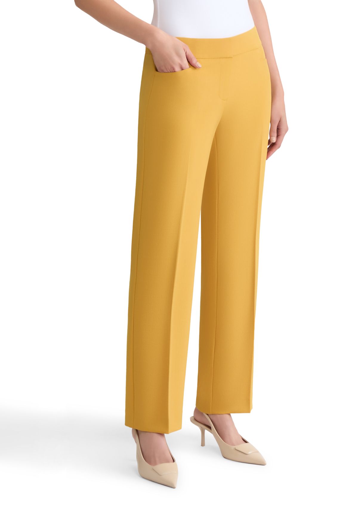 Petite Stretch Crepe L-Pocket Pants