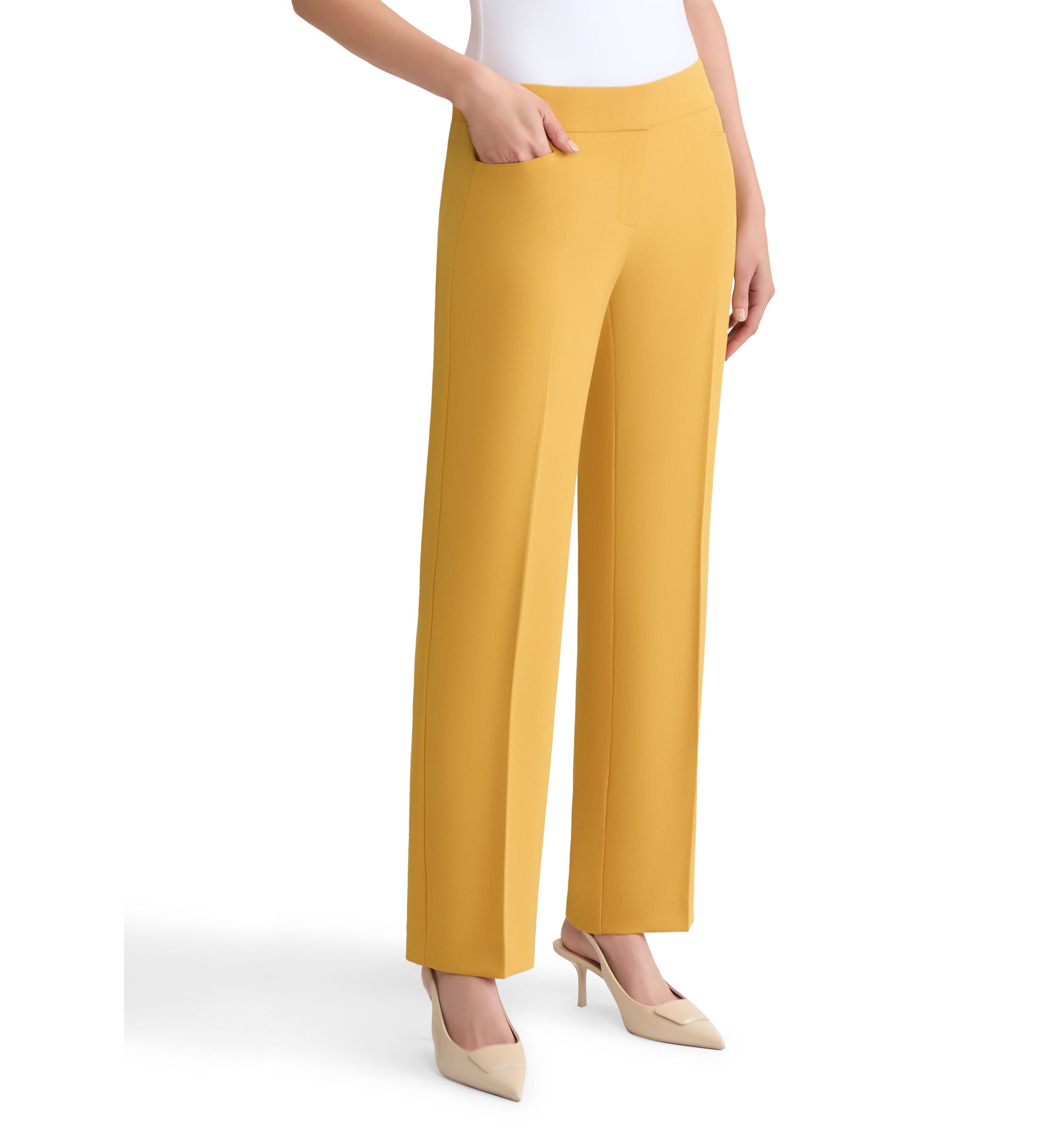 Petite Stretch Crepe L-Pocket Pants