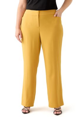 Kasper Women's Plus Size Stretch Crepe Pants