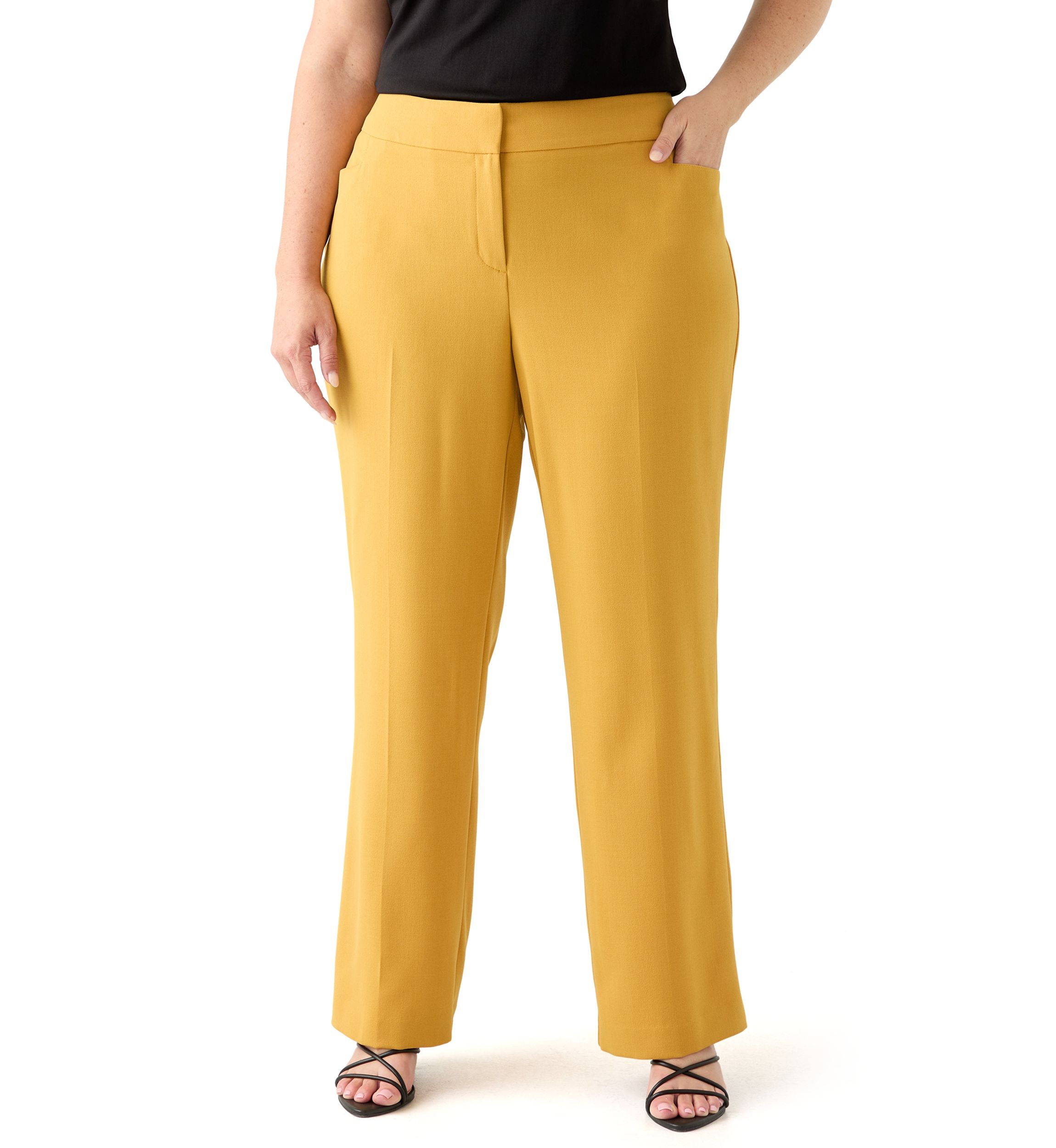 Plus Size Stretch Crepe Pants