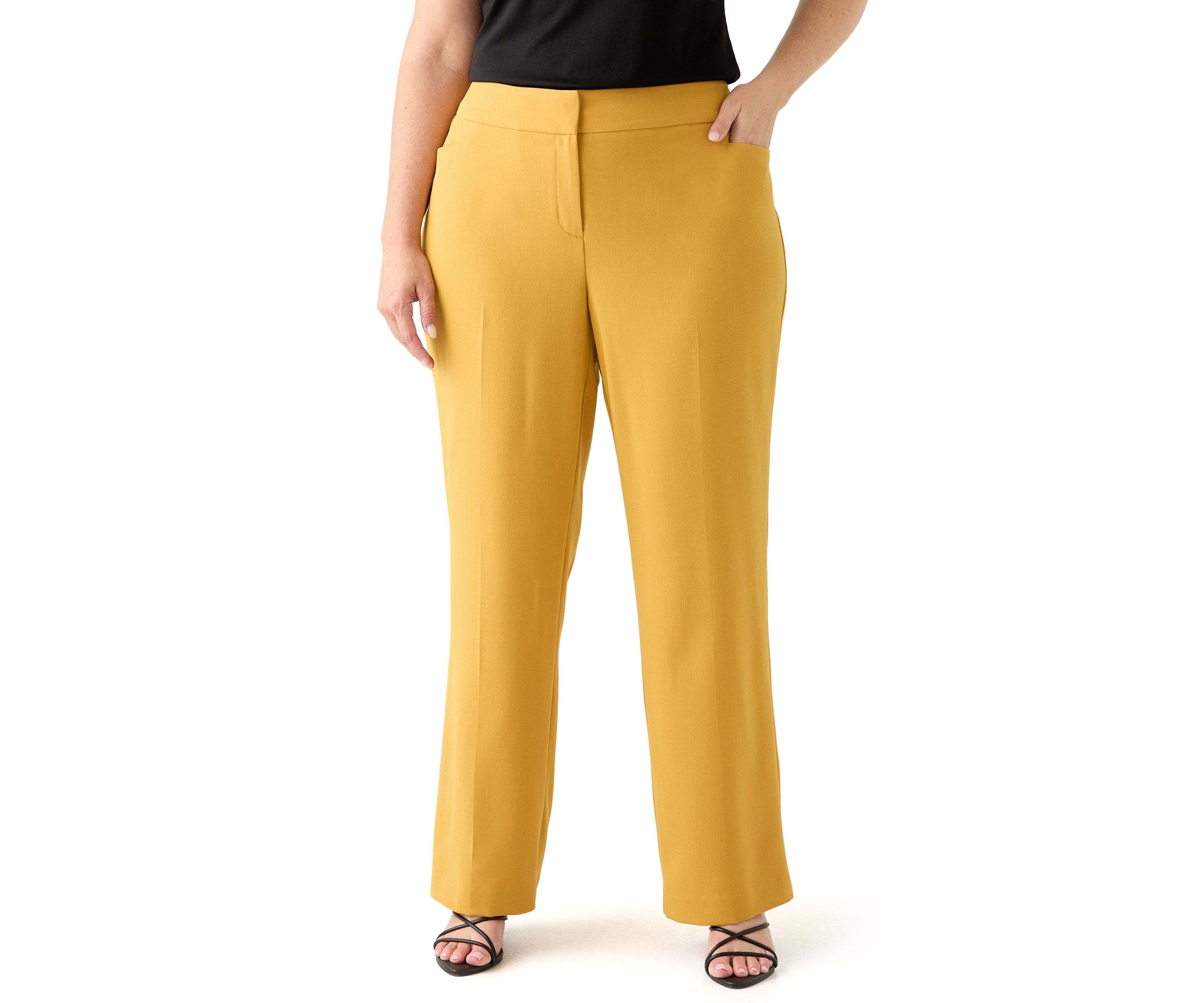 Plus Size Stretch Crepe Pants