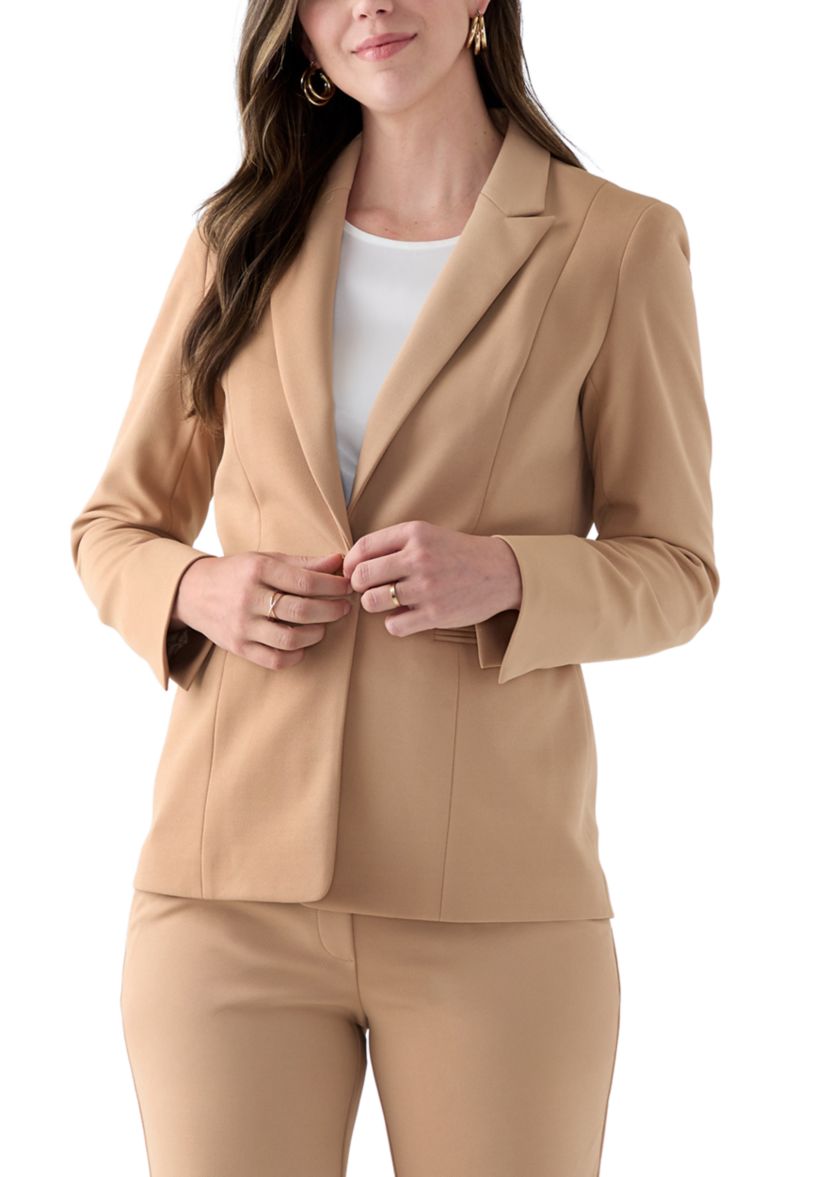Womens Stretch Twill One Button Jacket