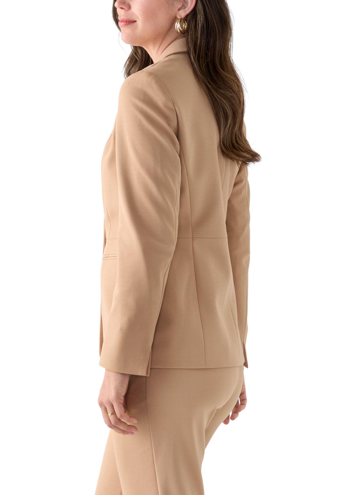 Womens Stretch Twill One Button Jacket