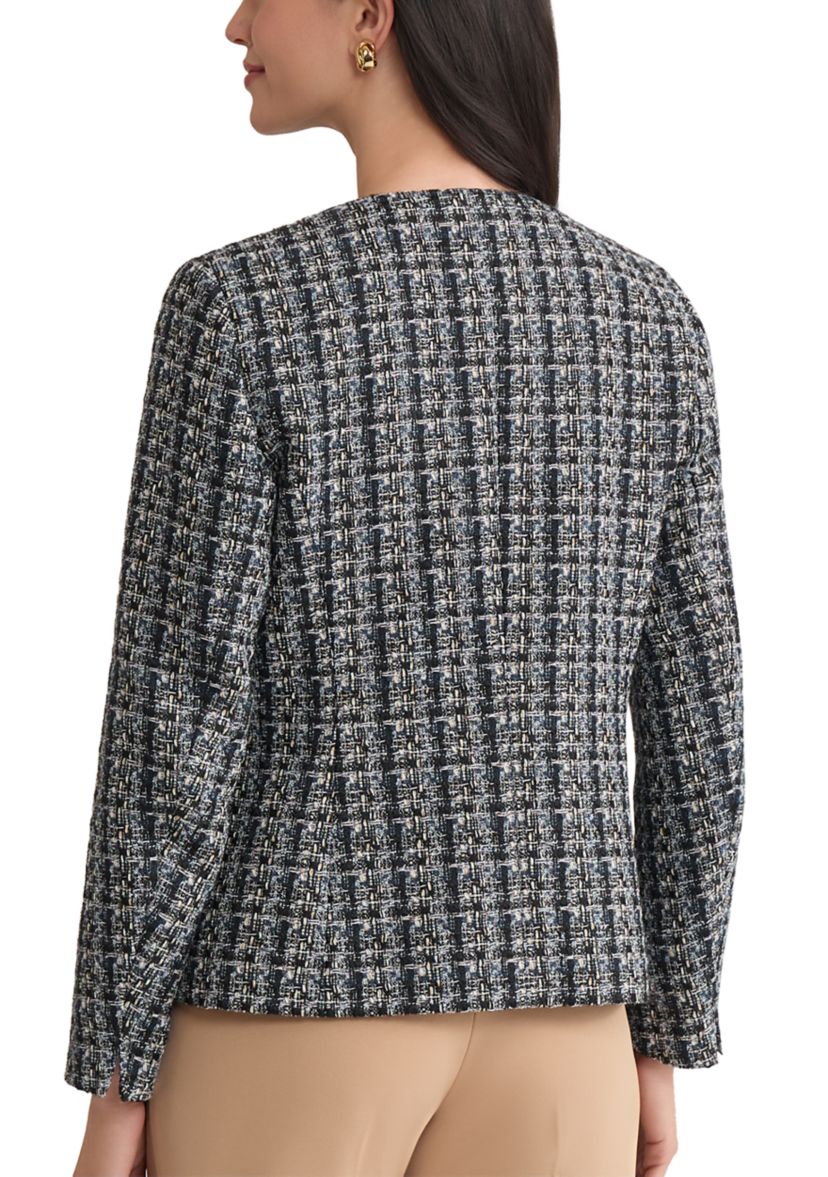 Womens Bouclé Tweed Cardigan Jacket