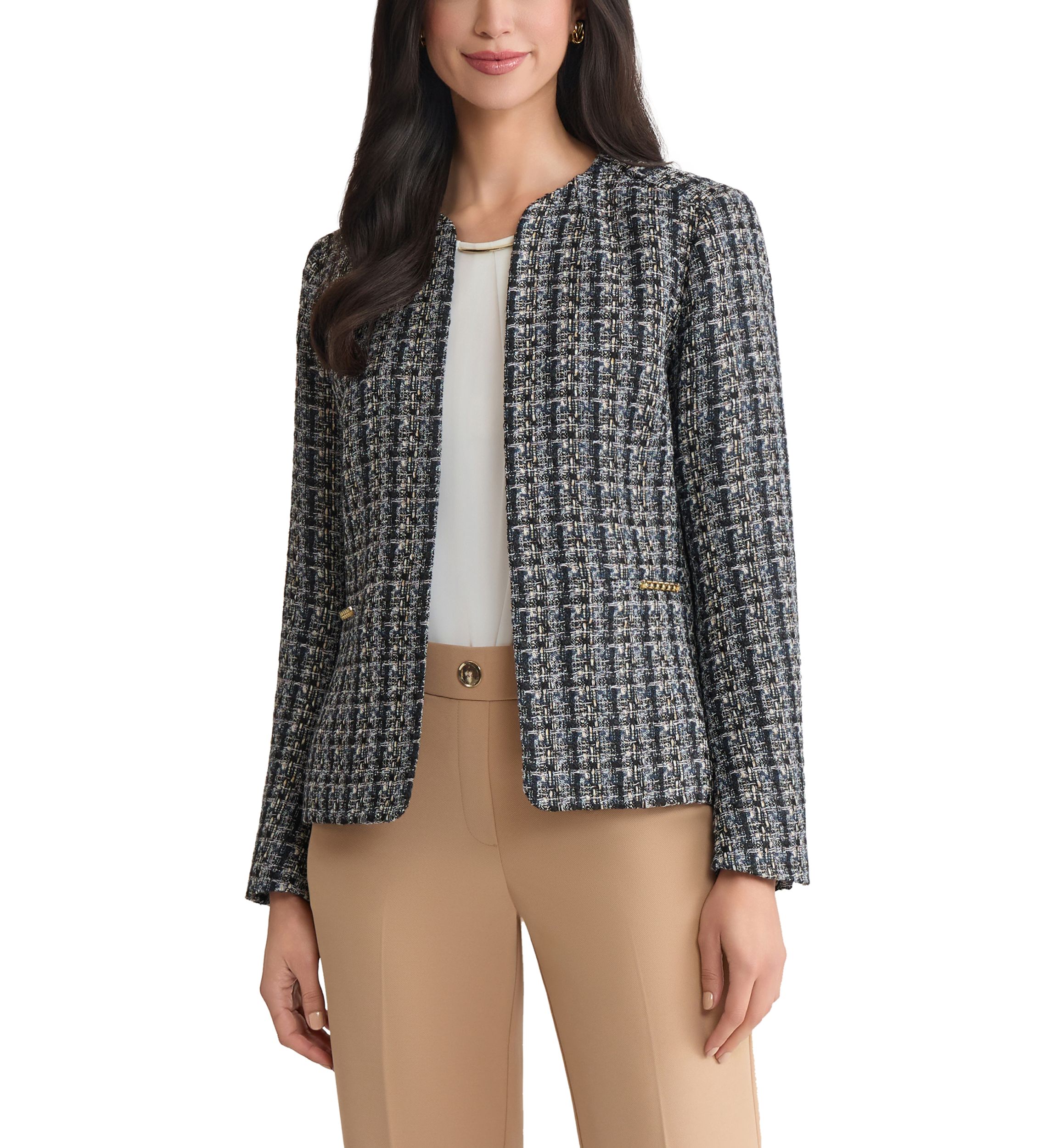 Petite Bouclé Tweed Cardigan Jacket