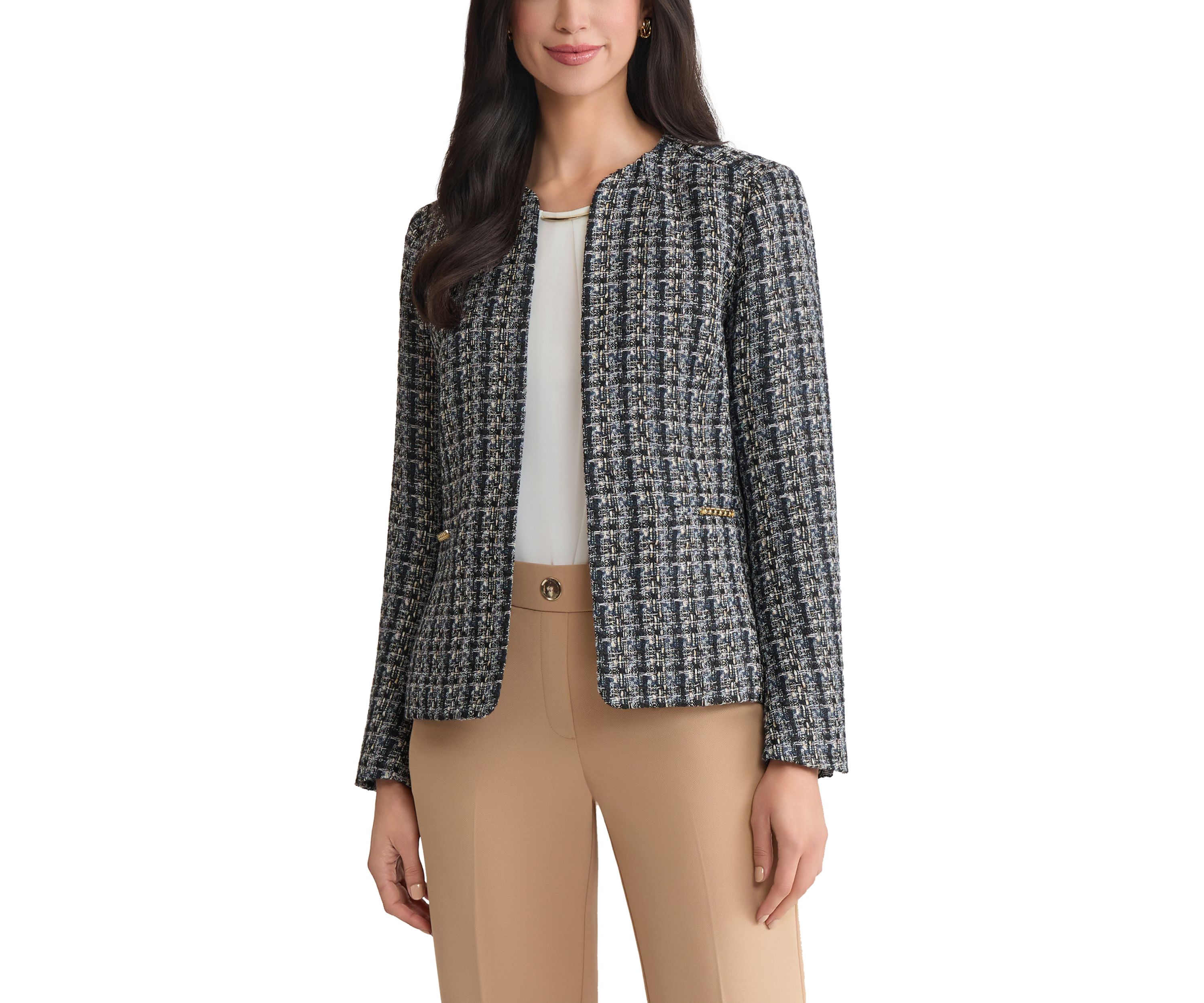 Petite Bouclé Tweed Cardigan Jacket