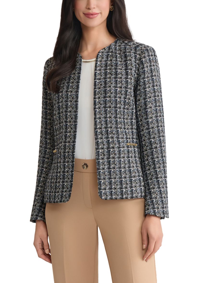 Petite Bouclé Tweed Cardigan Jacket