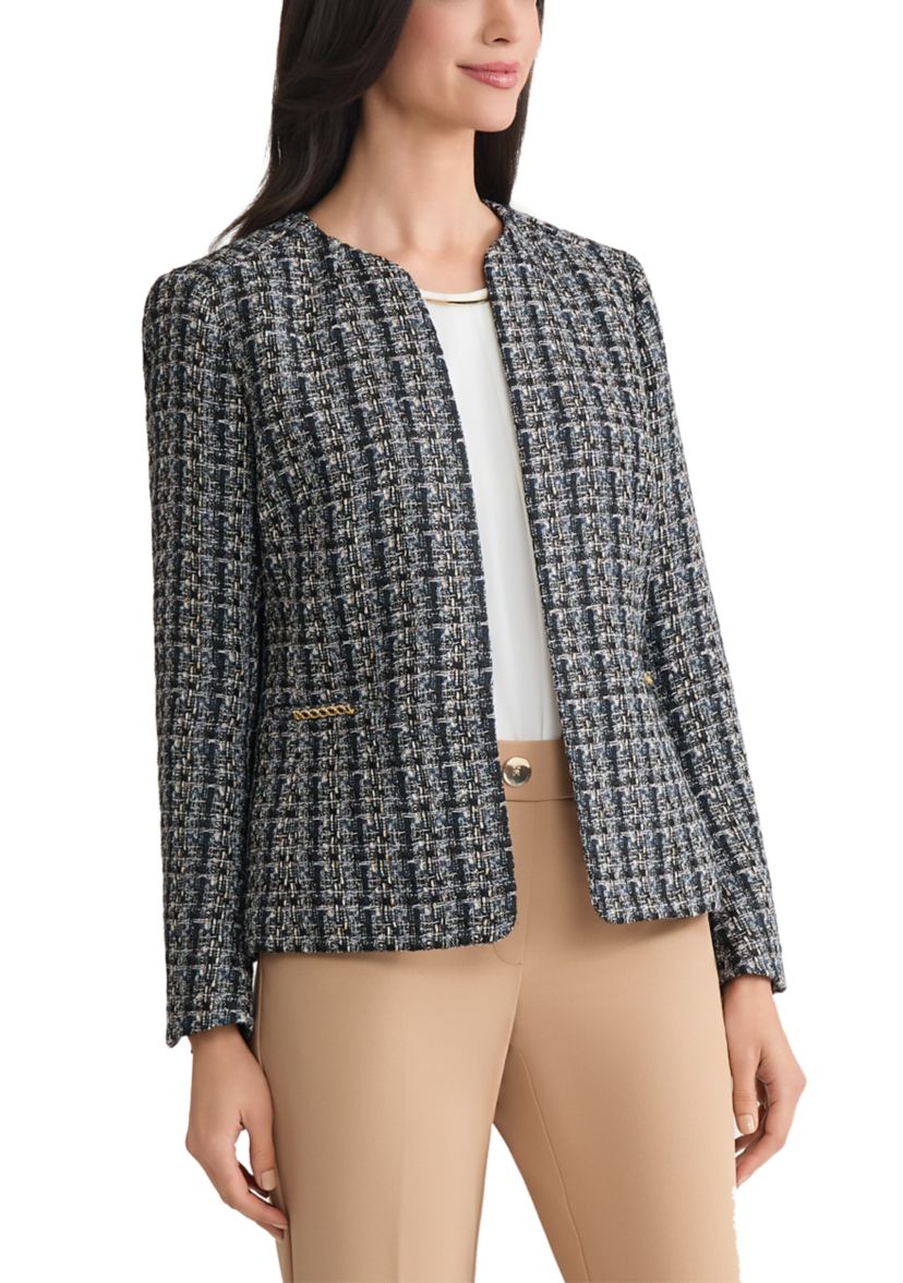 Petite Bouclé Tweed Cardigan Jacket